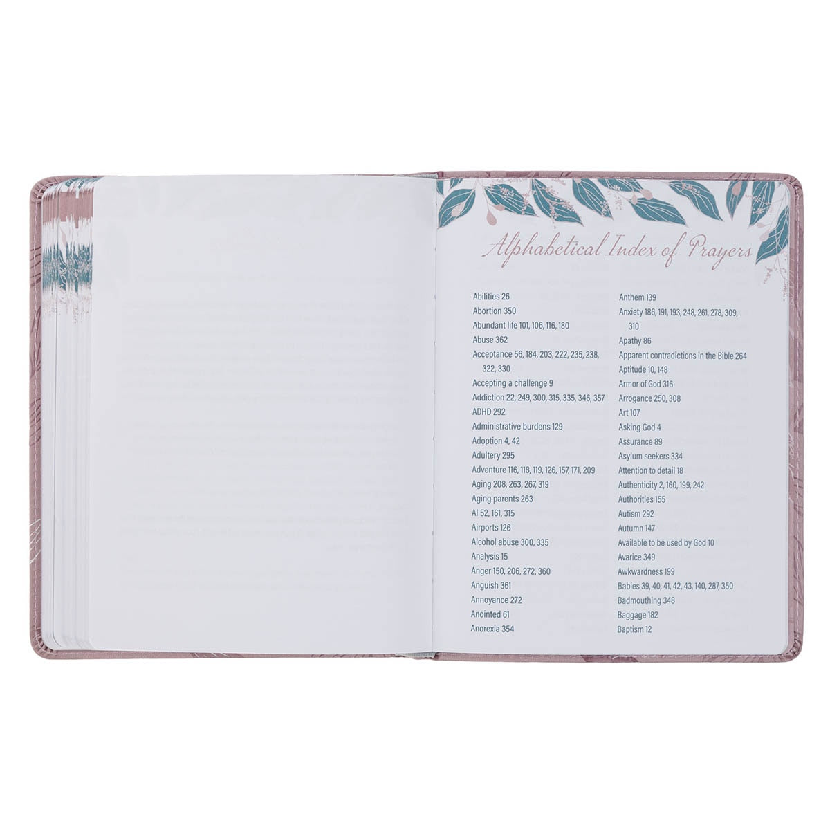 Prayers for a Woman’s Heart Dusty Pink Faux Leather Devotional