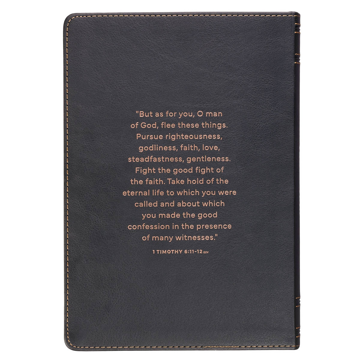Man of God Two-Tone Brown Faux Leather Daily Devotional