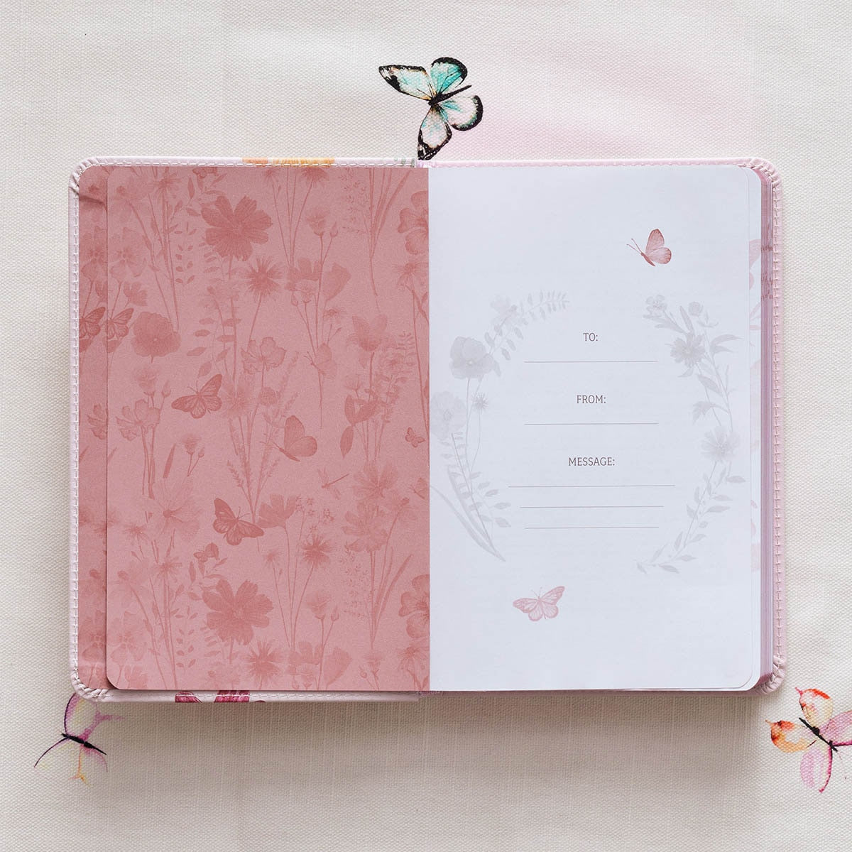 He Restores My Soul Pink Faux Leather Daily Devotional for Women