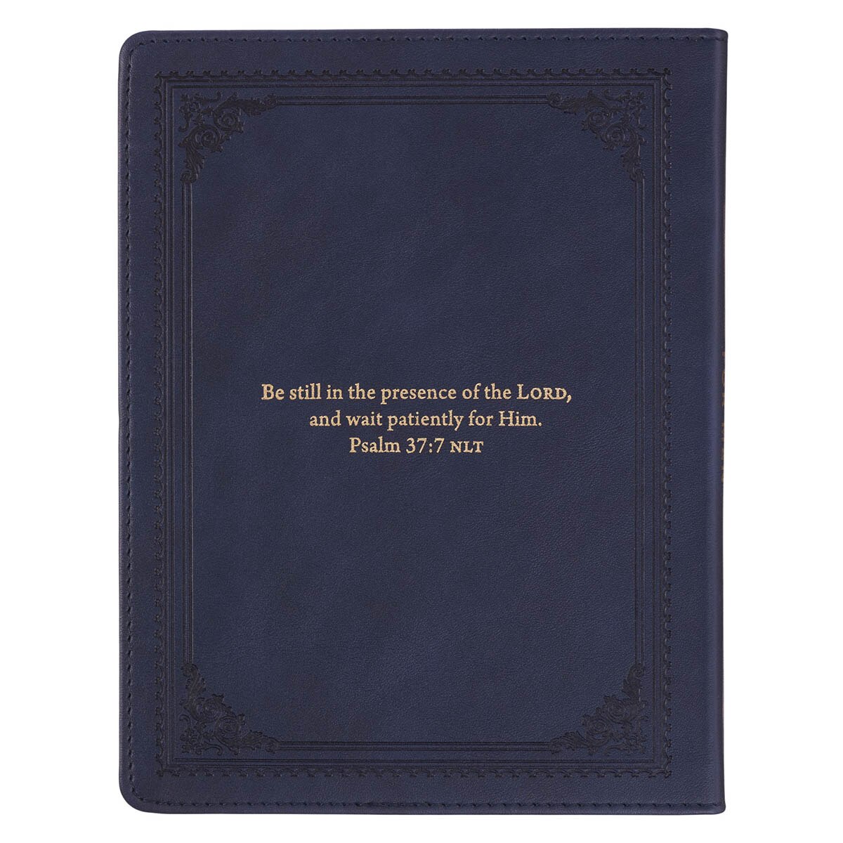 Quiet Time with God for Men Navy Blue Faux Leather Devotional