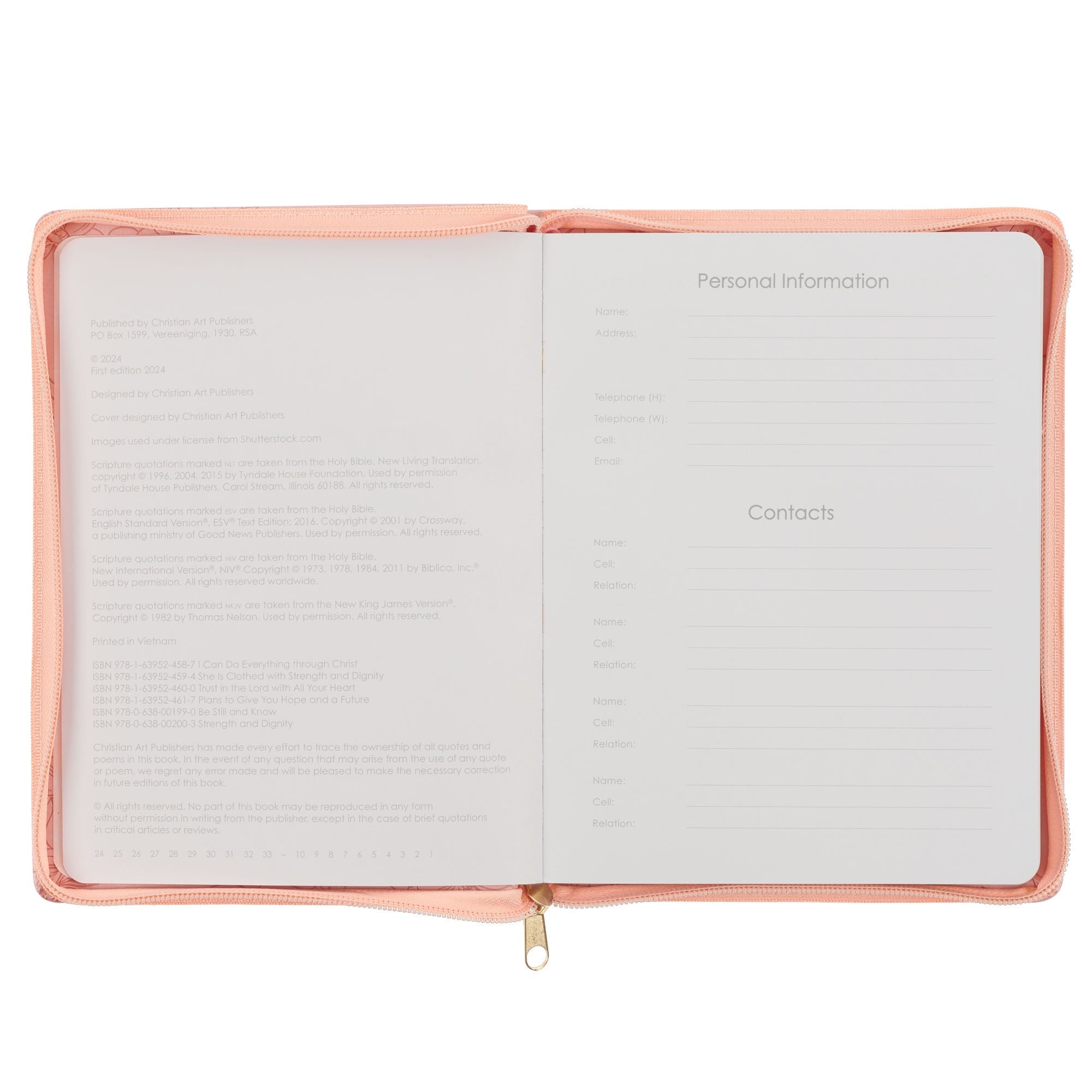 I Can Do Everything Pink Faux Leather 2025 Large 18-month Planner for Women - Philippians 4:13