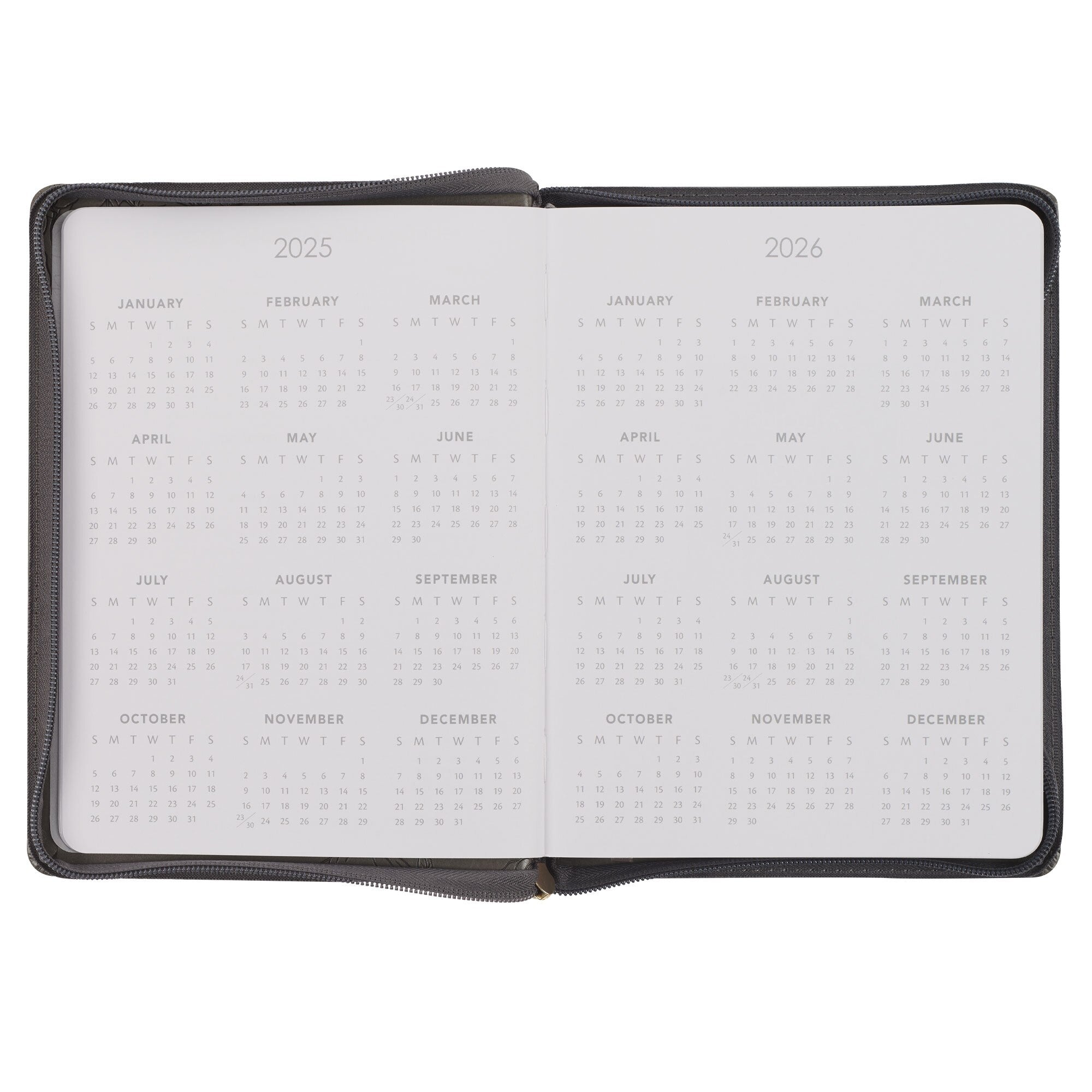 2025 Strength and Dignity Brown Faux Leather 18-Month Planner for Women  - Proverbs 31:25