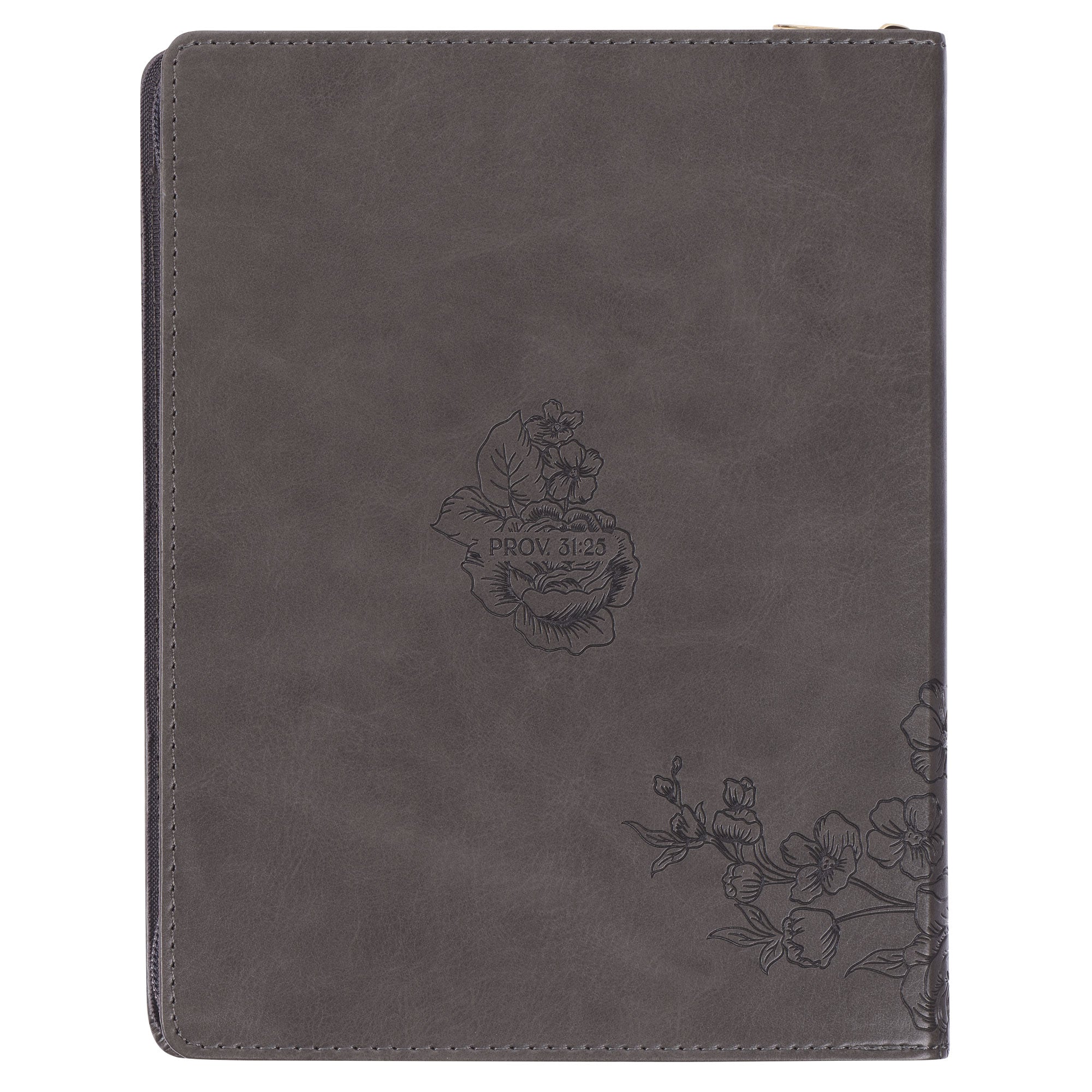 2025 Strength and Dignity Brown Faux Leather 18-Month Planner for Women  - Proverbs 31:25