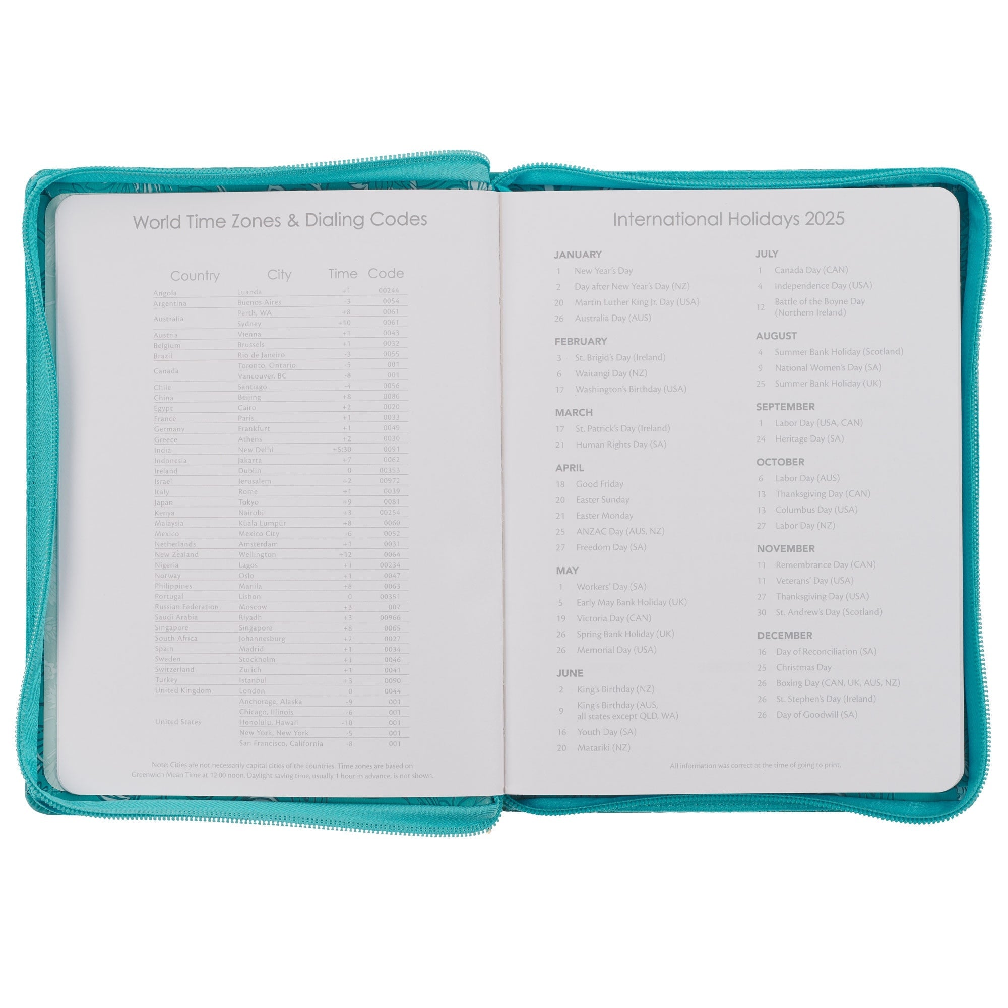 Trust in the Lord Teal Faux Leather 2025 Large 18-month Planner for W