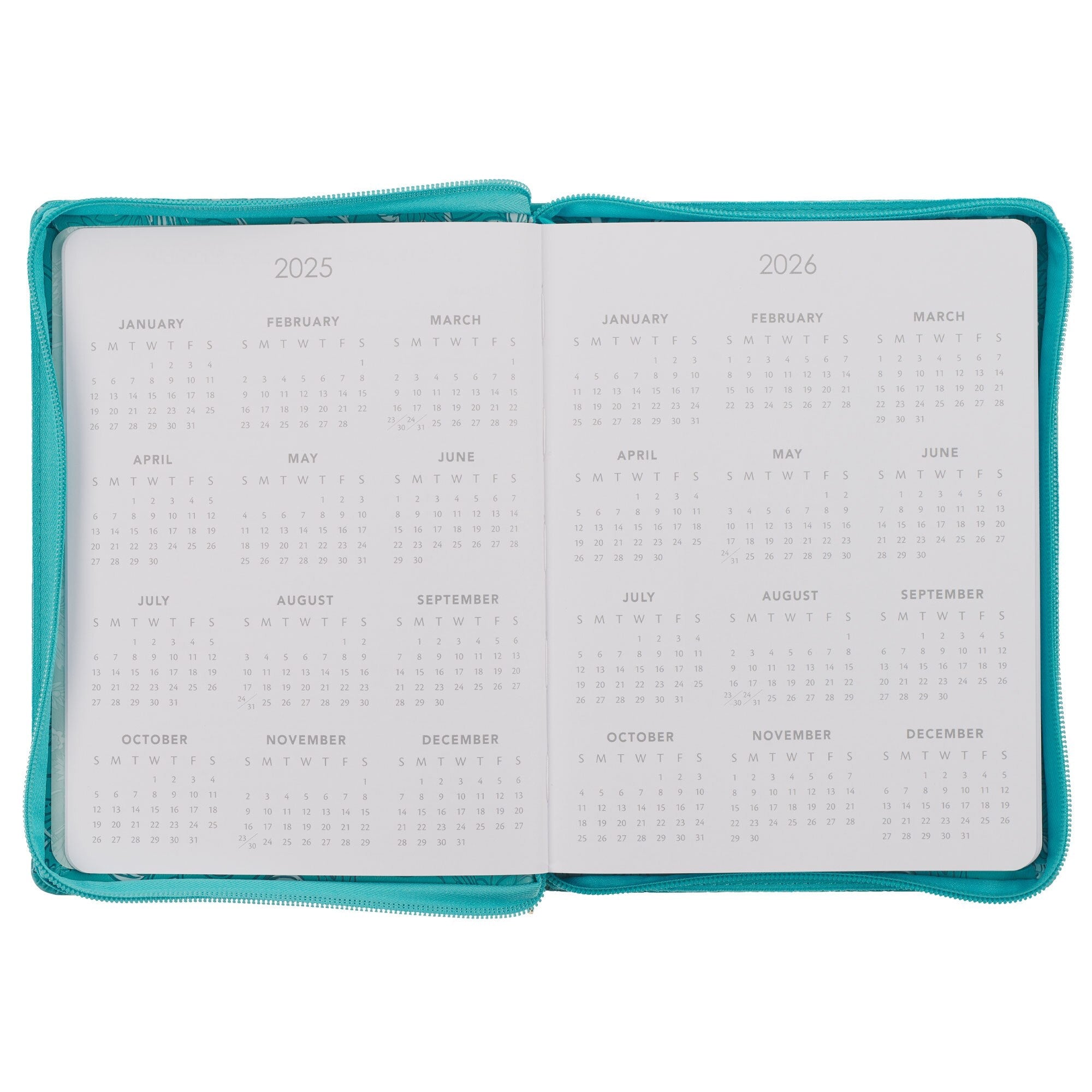 Trust in the Lord Teal Faux Leather 2025 Large 18-month Planner for W