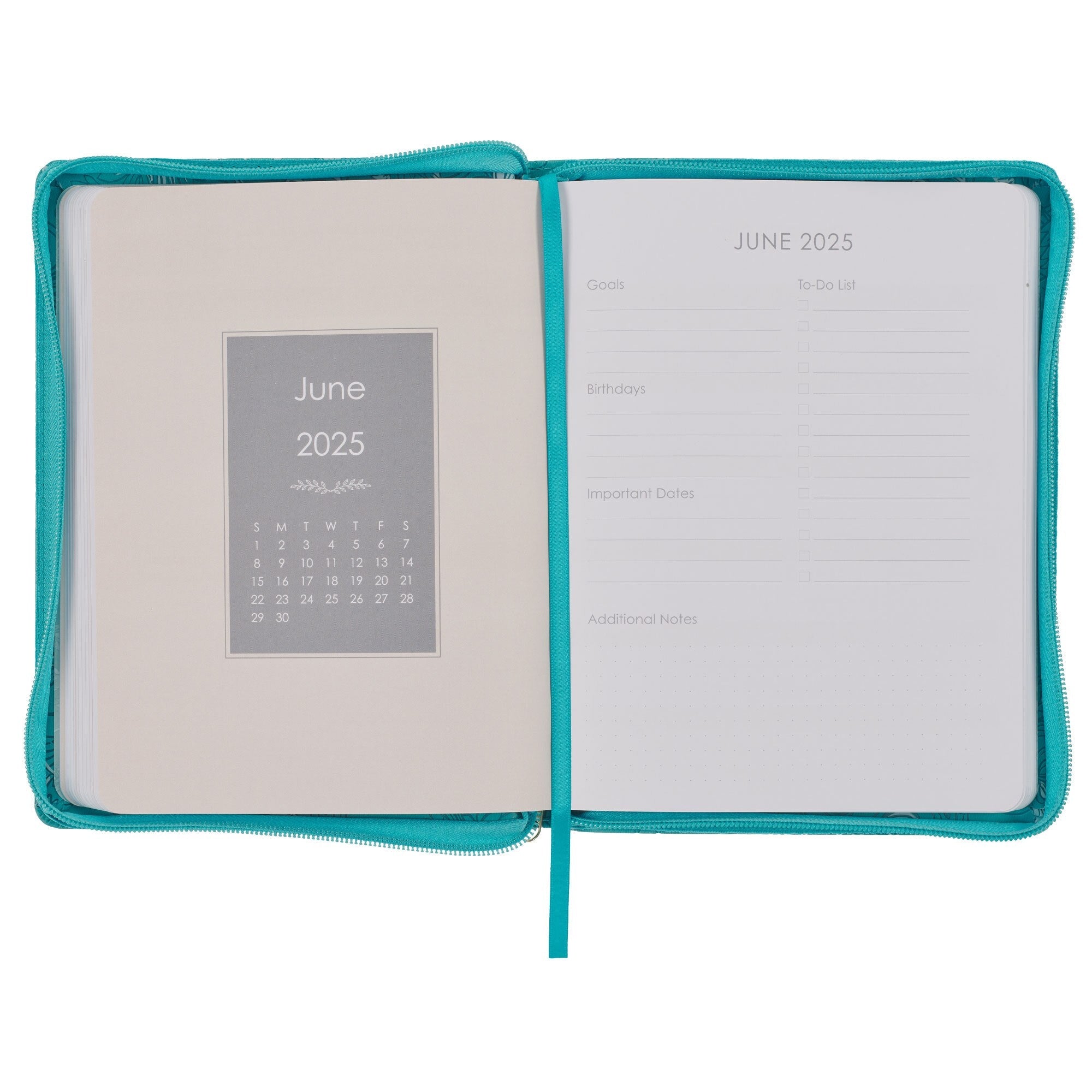 Trust in the Lord Teal Faux Leather 2025 Large 18-month Planner for W