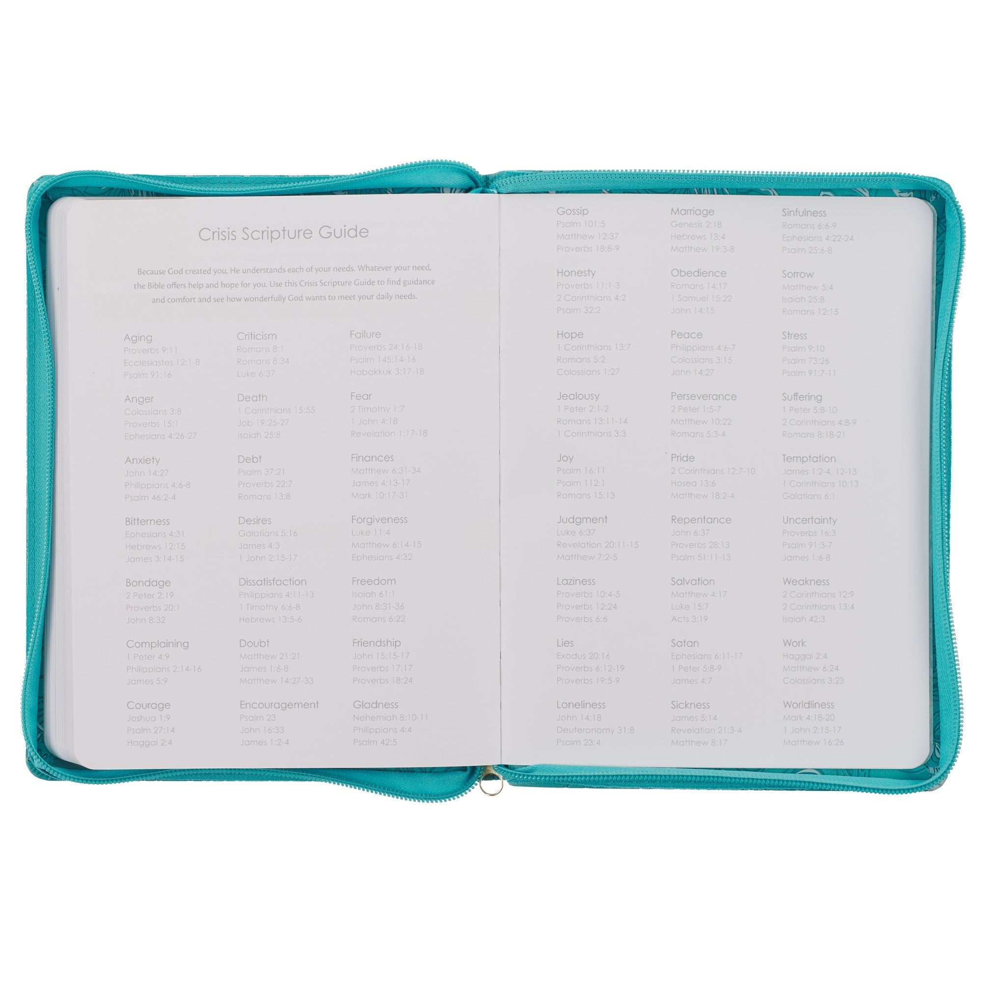 Trust in the Lord Teal Faux Leather 2025 Large 18-month Planner for W