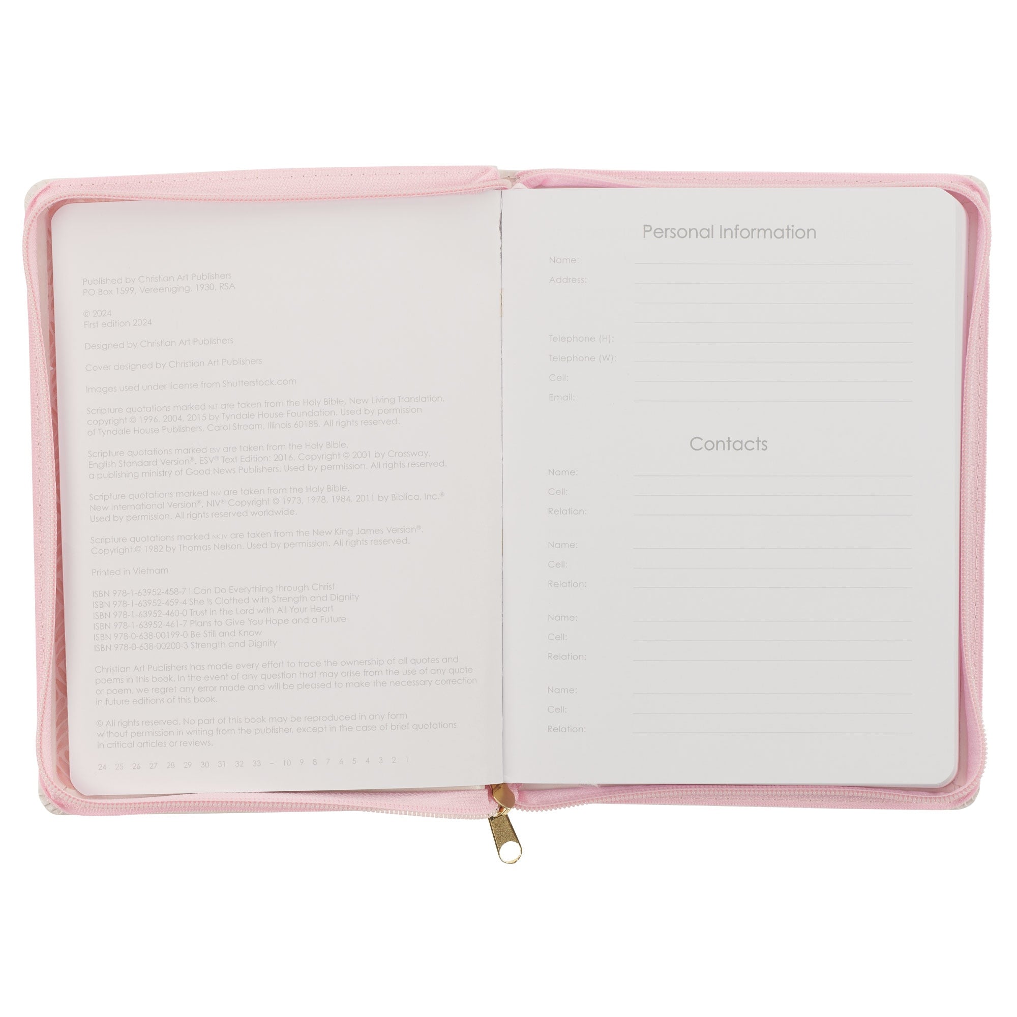 Hope and a Future Pink Faux Leather 2025 Large 18-month Planner for Women - Jeremiah 29:11