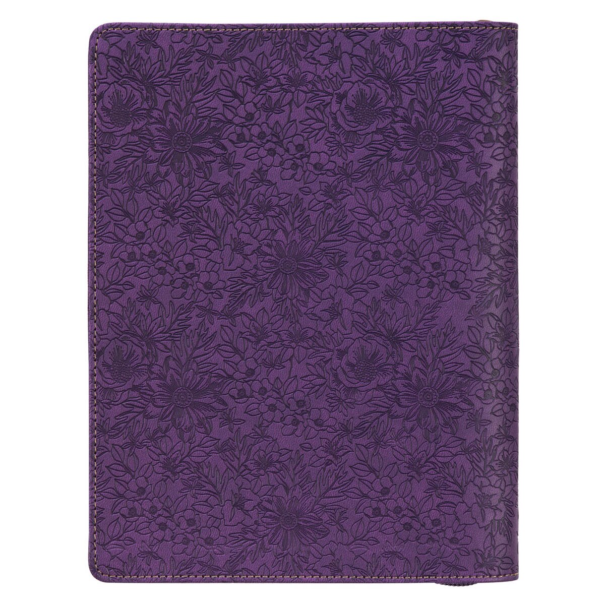 2026 I Know The Plans Large Zippered Purple Faux Leather 18-month Planner for Women - Jeremiah 29:11
