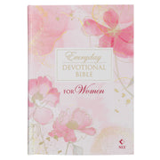 Pink Blossoms Hardcover NLT Everyday Devotional Bible for Women