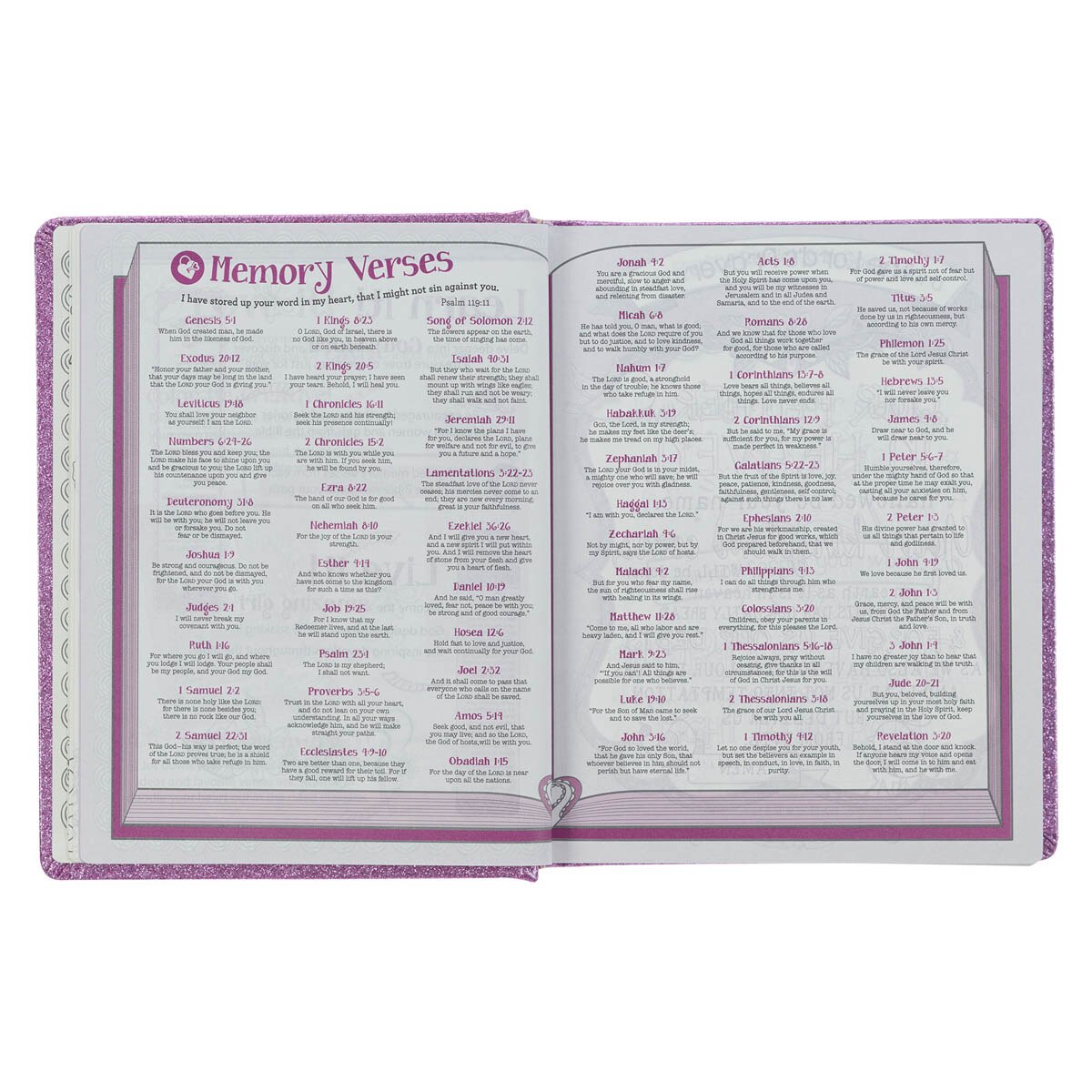 Purple Glitter My Creative Bible for Girls - an ESV Journaling Bible
