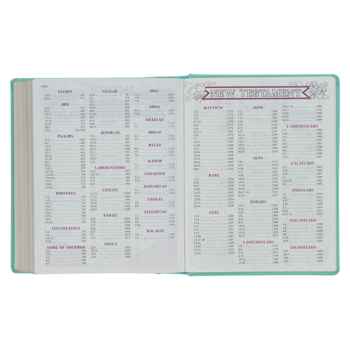 Teal Butterfly Hardcover My Creative Bible for Girls - an ESV Journaling Bible