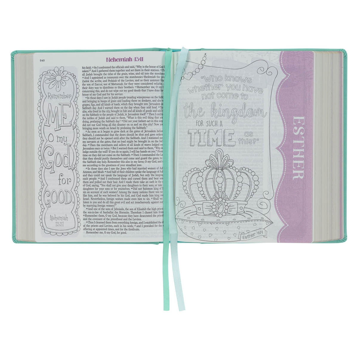 Teal Butterfly Hardcover My Creative Bible for Girls - an ESV Journaling Bible