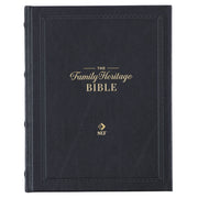 Black Full Grain Leather Family Heritage Bible