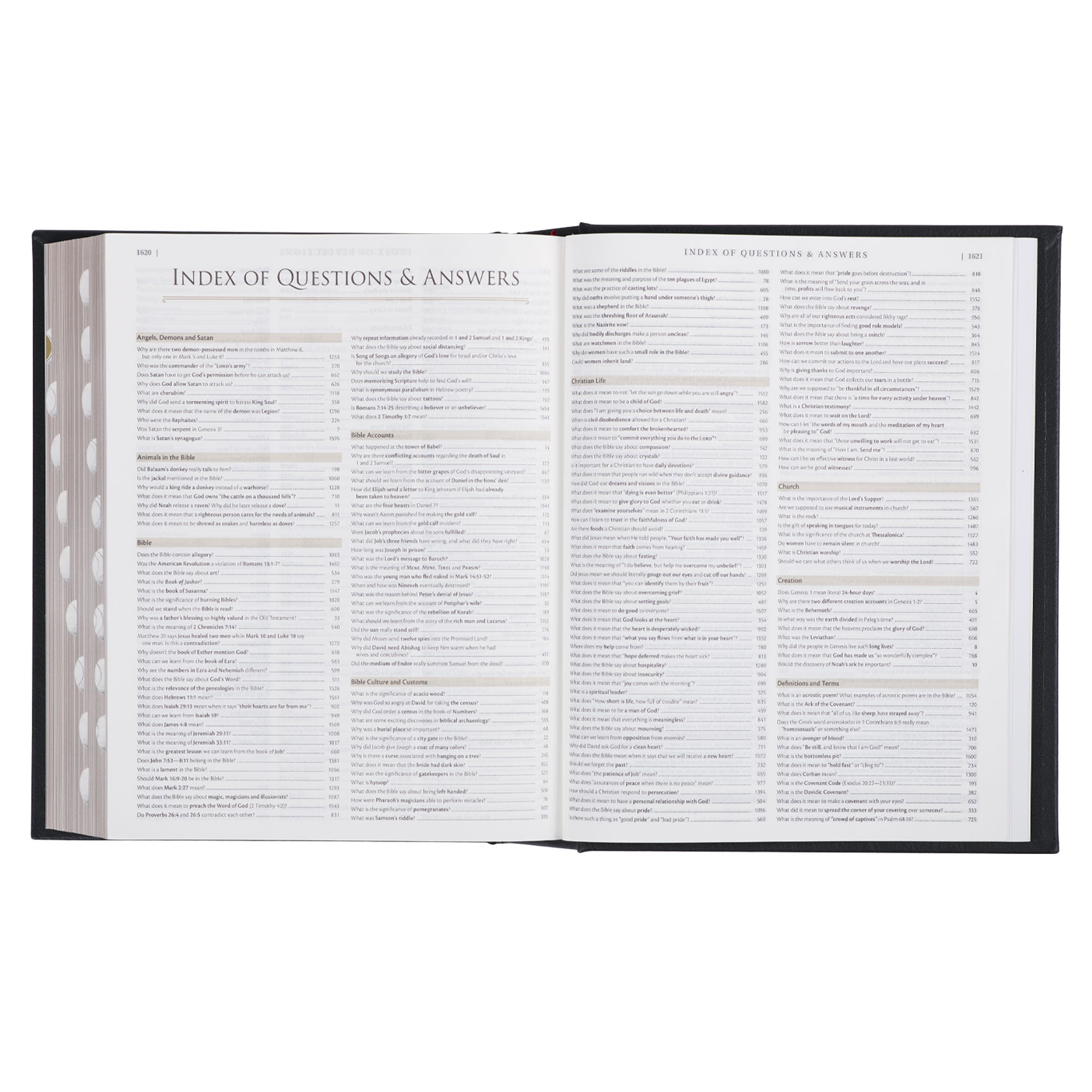 Black Full Grain Leather Family Heritage Bible