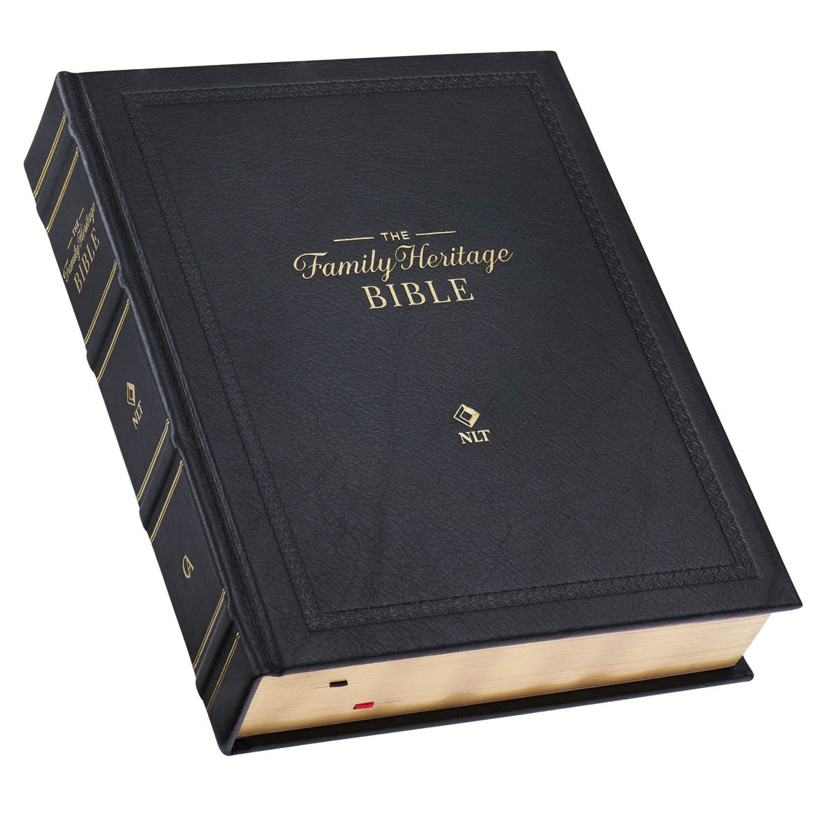 Black Full Grain Leather Family Heritage Bible