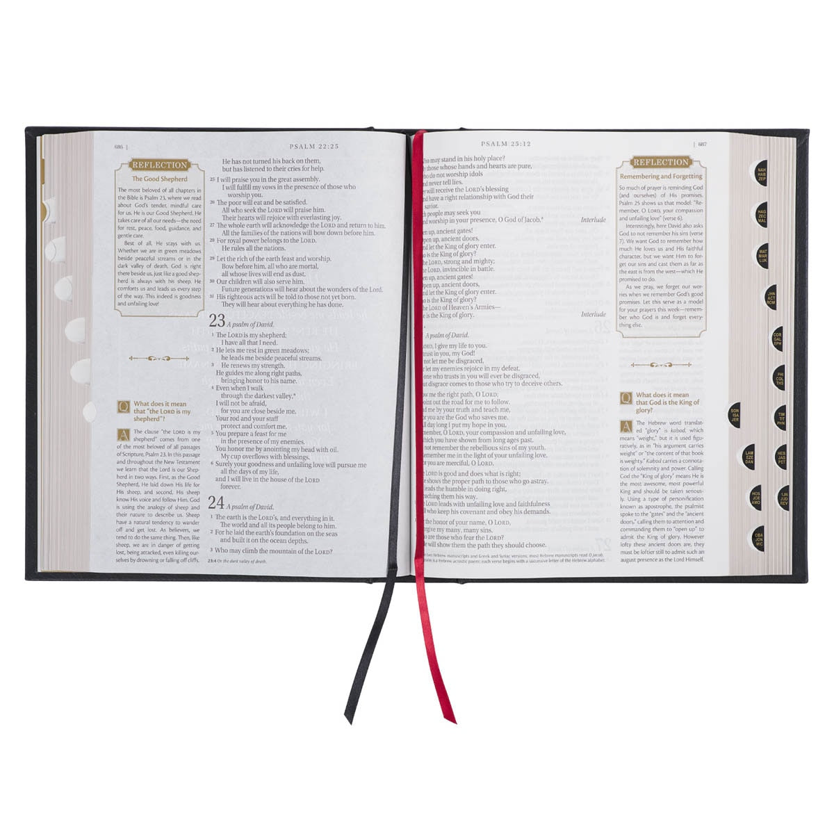 Black Full Grain Leather Family Heritage Bible