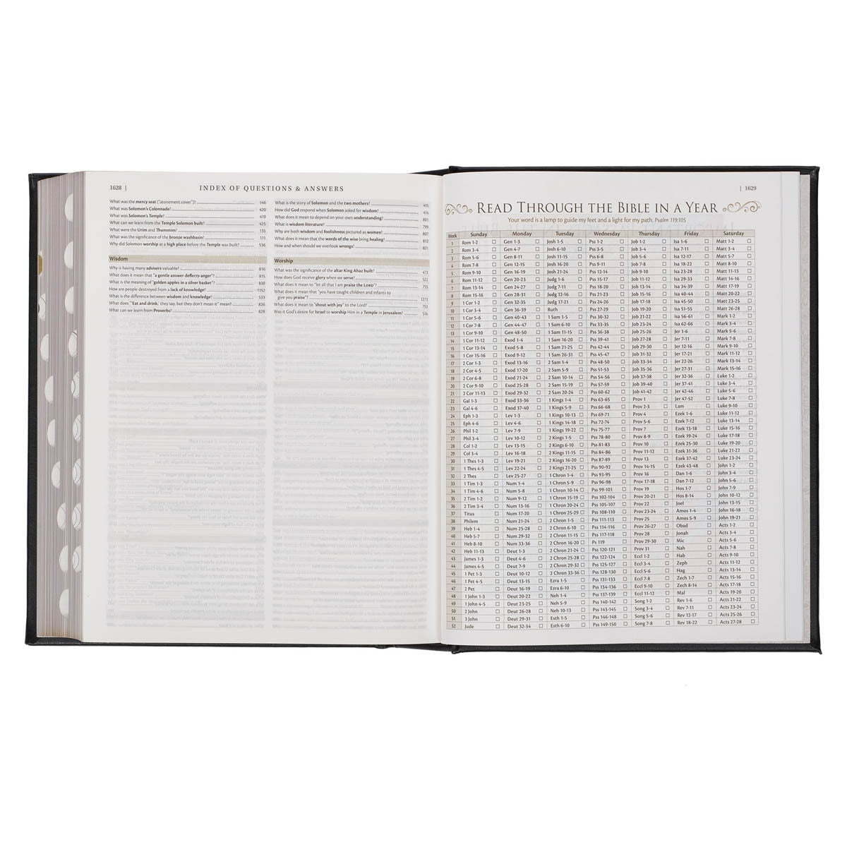 Black Faux Leather Hardcover Family Heritage Bible