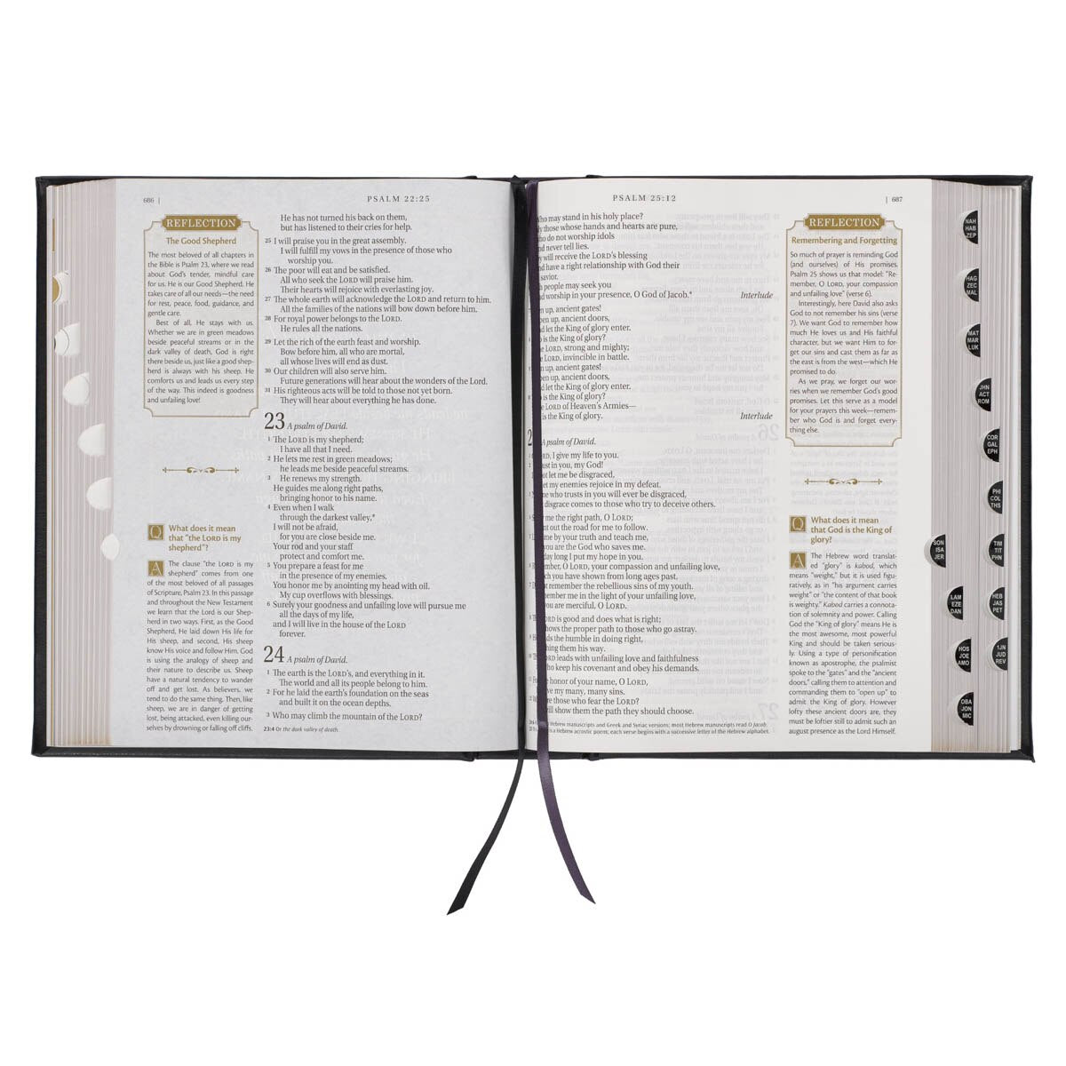 Black Faux Leather Hardcover Family Heritage Bible