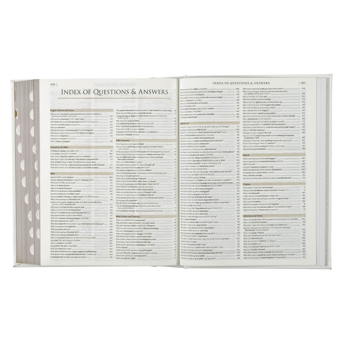 White Faux Leather Hardcover Family Heritage Bible