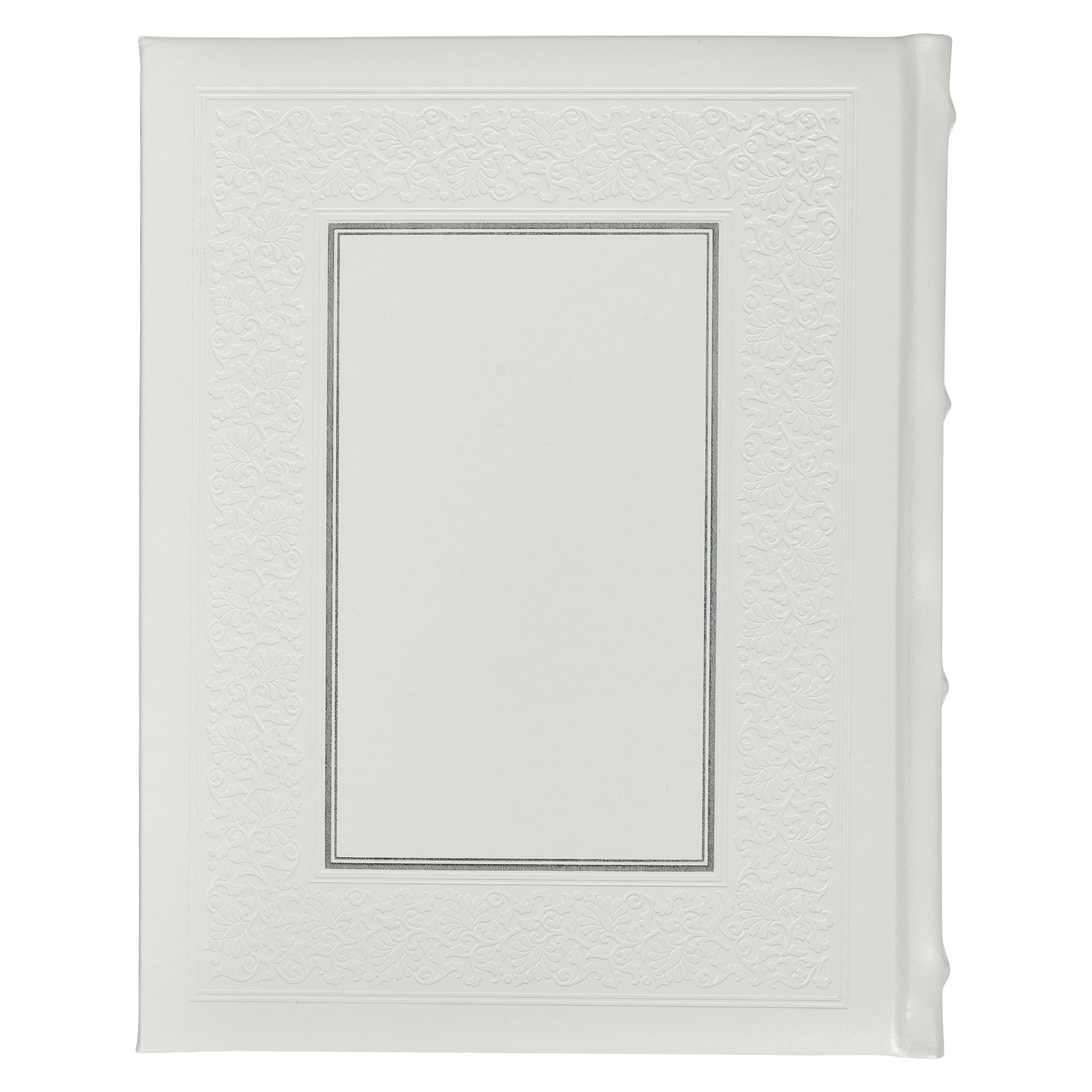 White Faux Leather Hardcover Family Heritage Bible