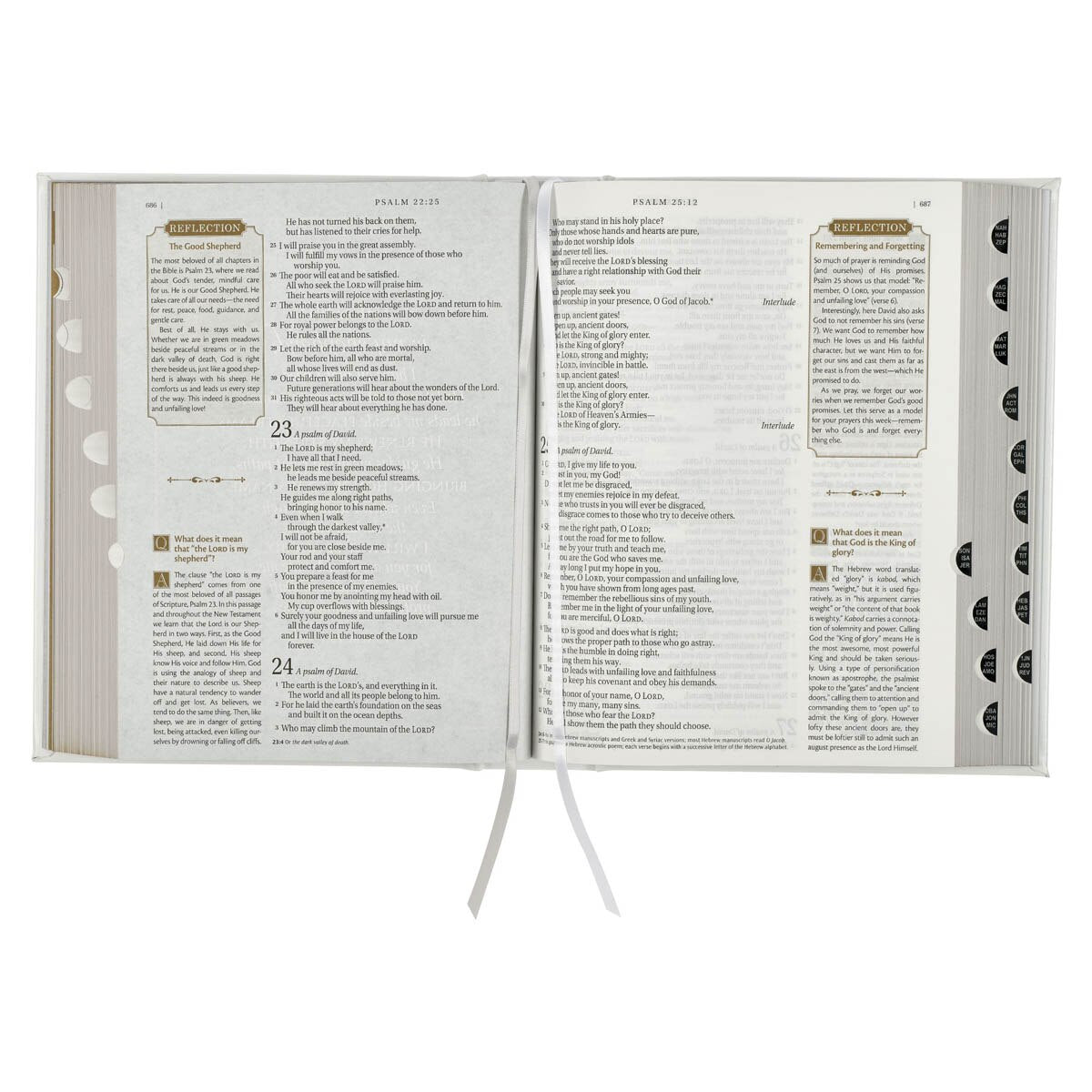 White Faux Leather Hardcover Family Heritage Bible
