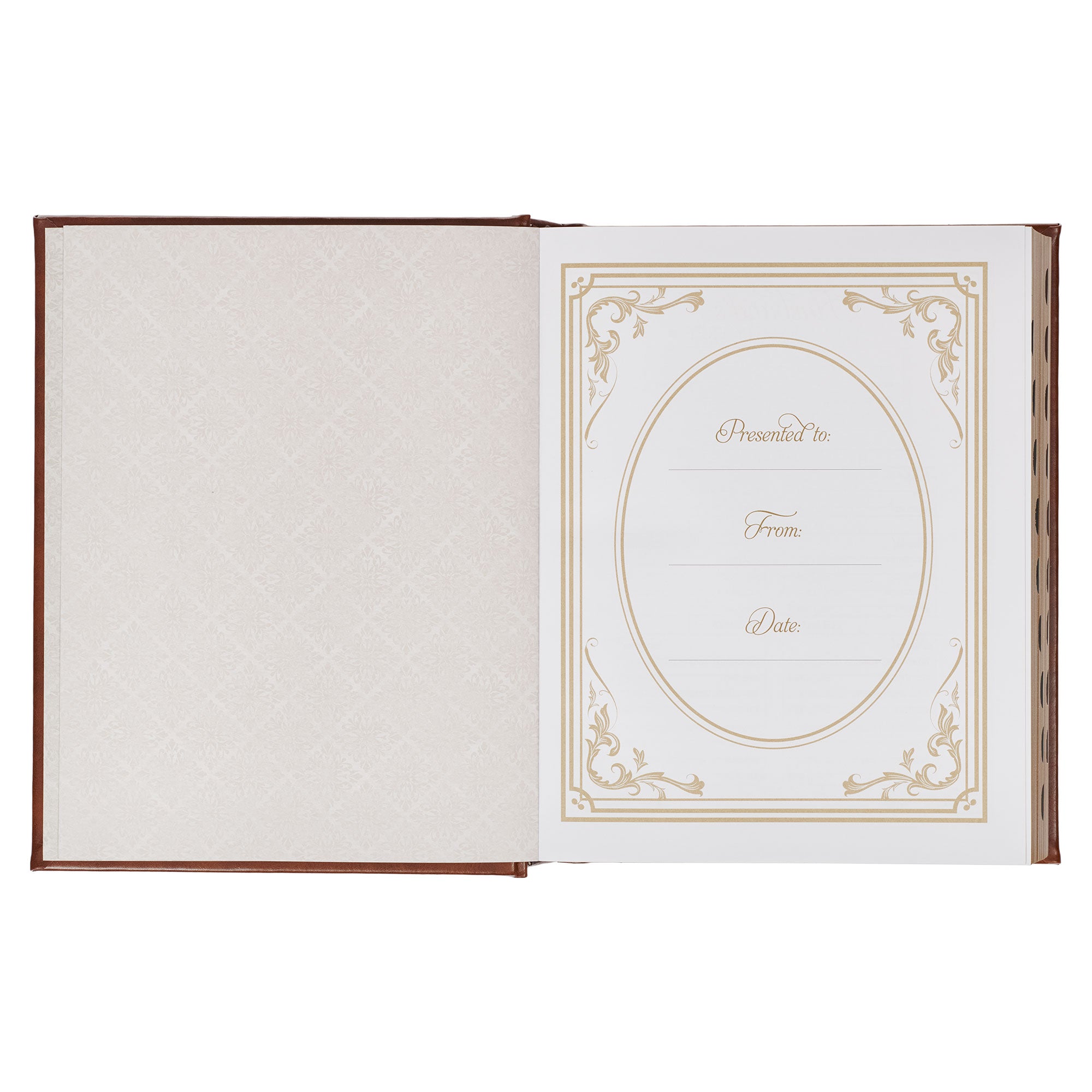 Brown Faux Leather Family Heritage Bible
