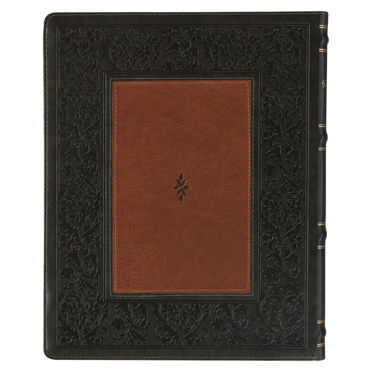 Two-tone Brown Faux Leather Family Heritage Bible