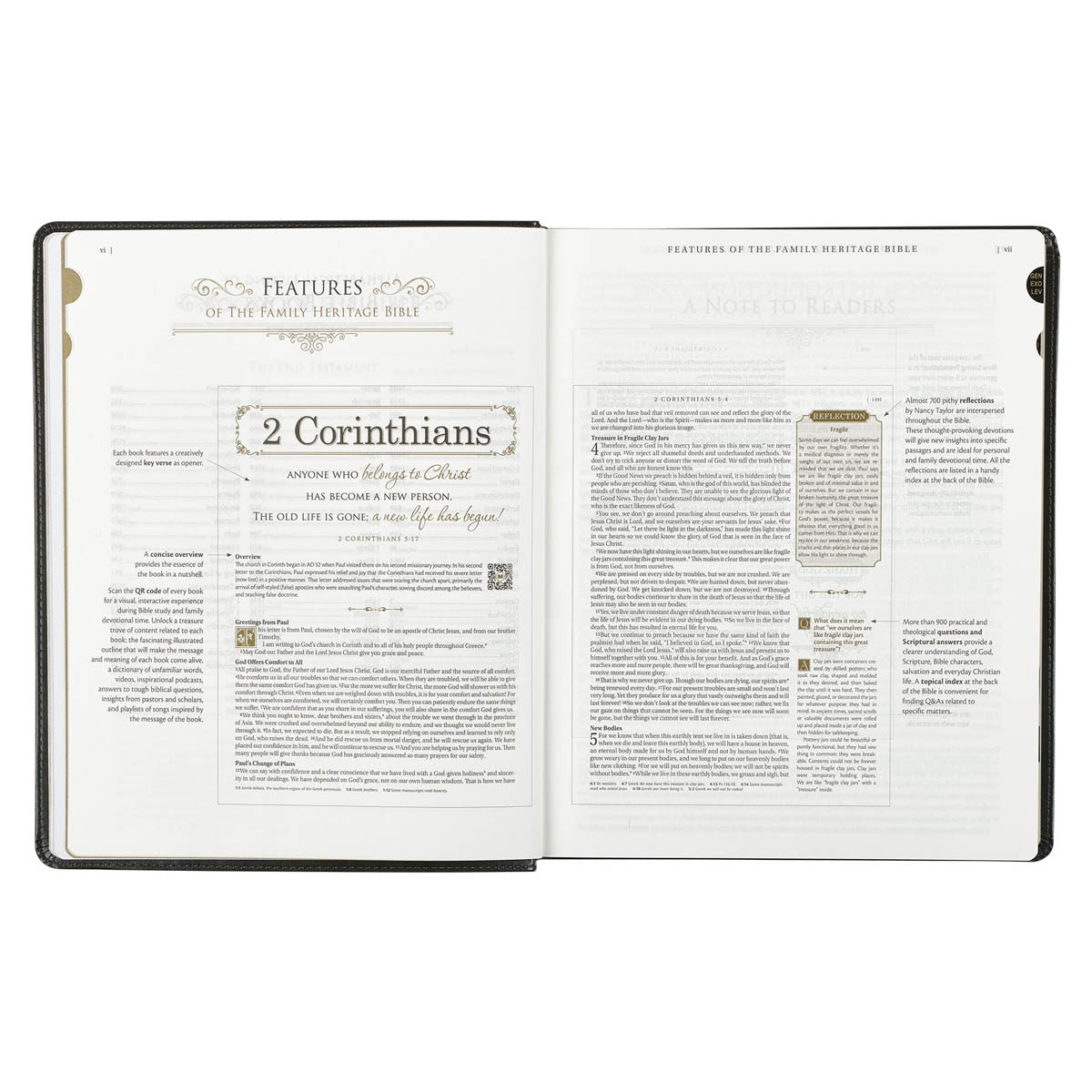 Two-tone Brown Faux Leather Family Heritage Bible
