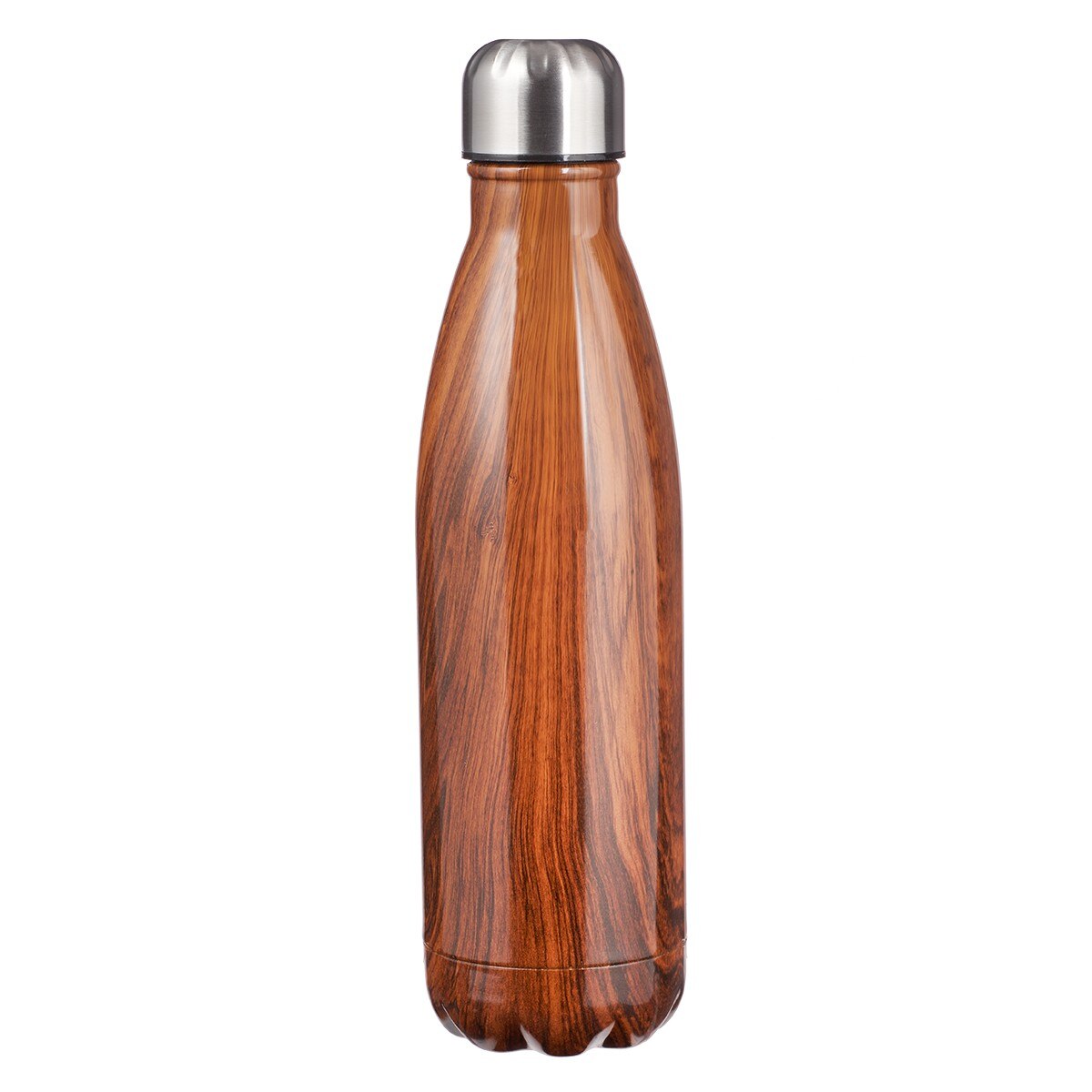 Man of God Wood Design Stainless Steel Water Bottle - 1 Timothy 6:11