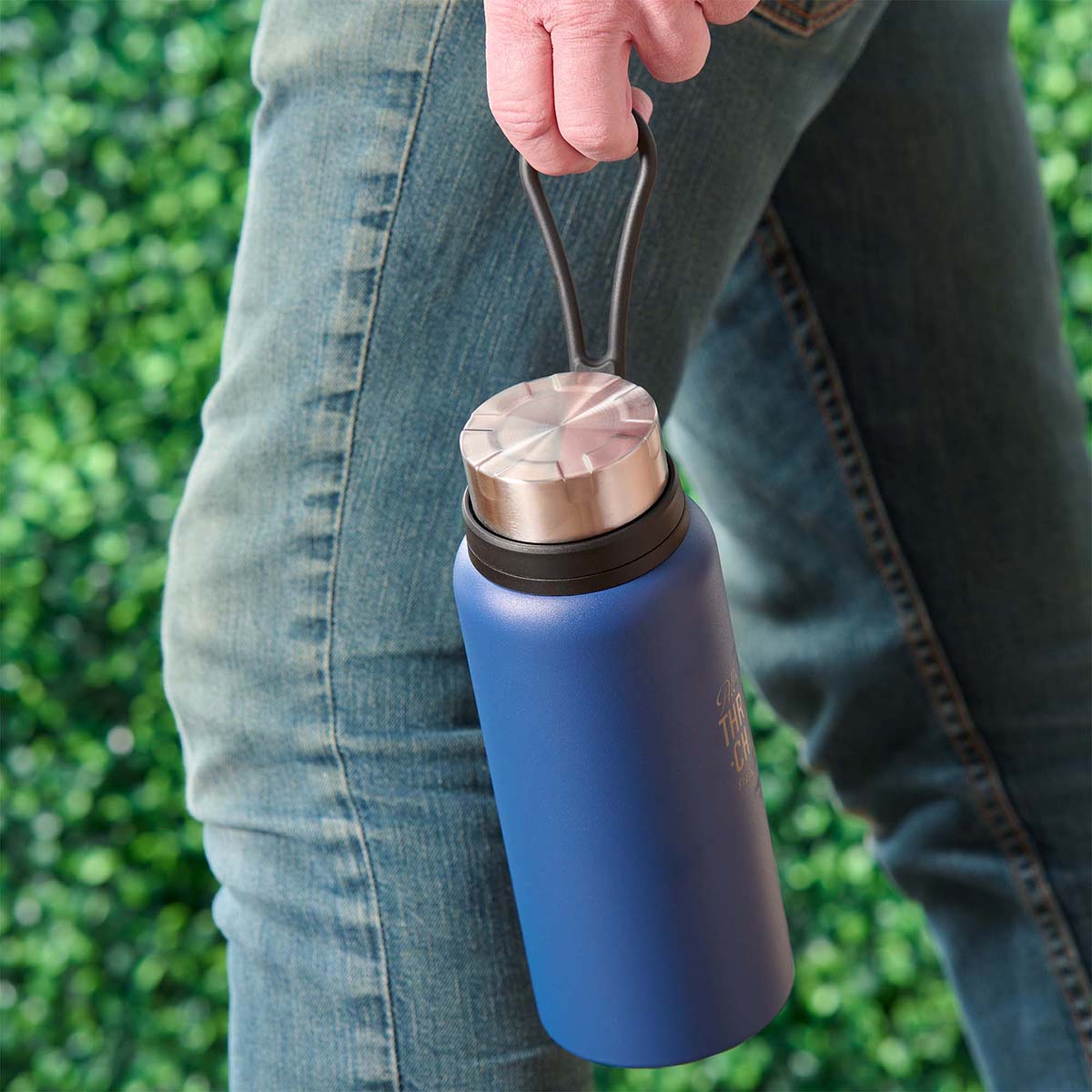 I Can Do All Things Blue Stainless Steel Water Bottle -  Philippians 4:13