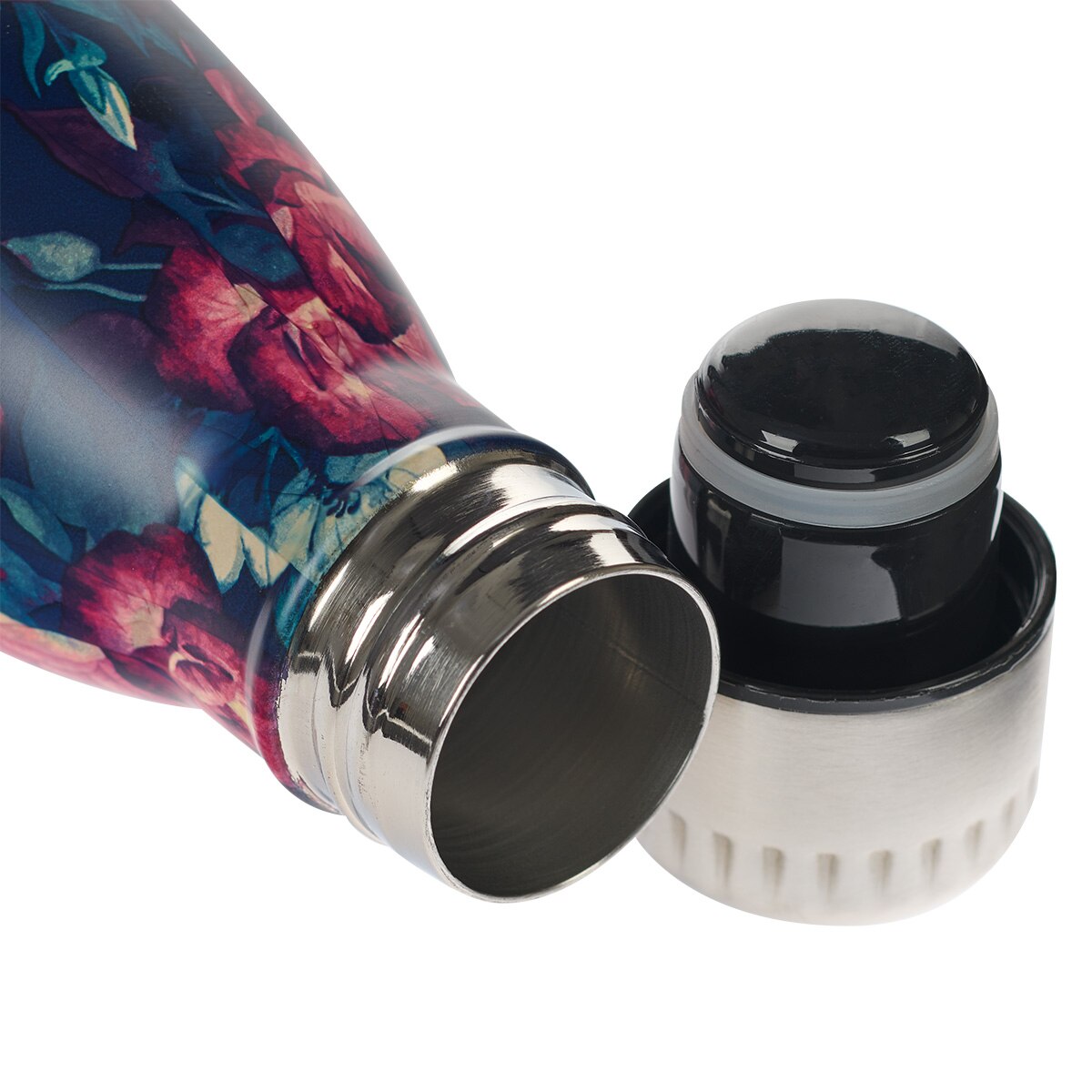 Be Still Vintage Floral Stainless Steel Water Bottle – Psalm 46:10