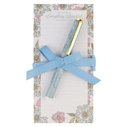 Everything Beautiful Whimsical Blooms Magnetic Notepad and Pen Gift Set - Ecclesiastes 3:11