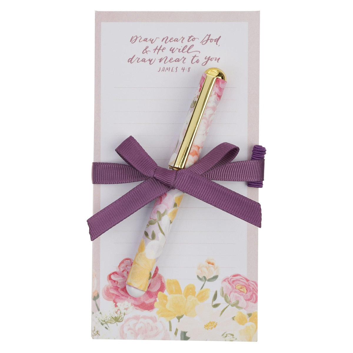 Draw Near to God Magnetic Notepad and Pen Gift Set James 4:8