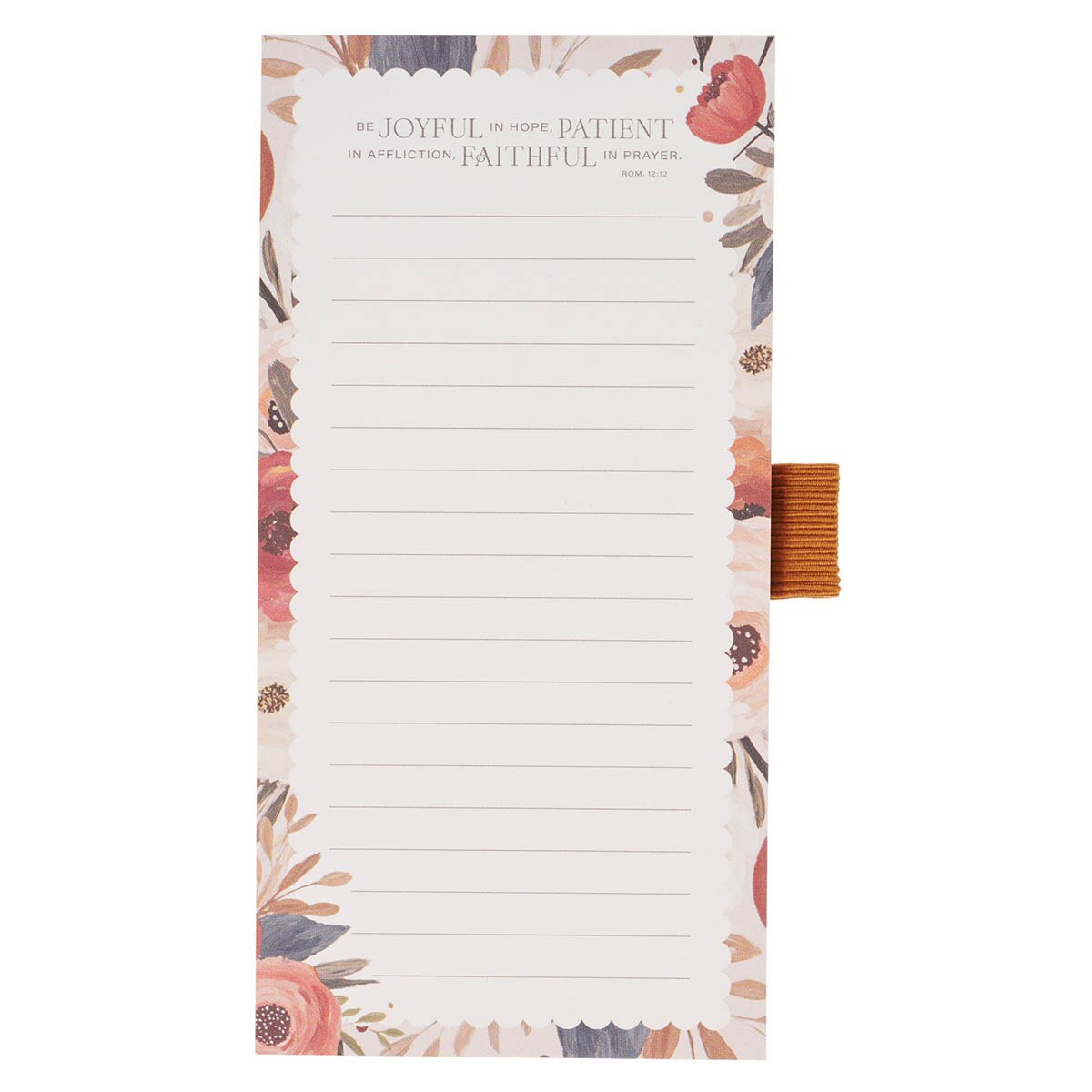 Joyful Patient Faithful Magnetic Notepad and Pen Gift Set - Romans 12:12
