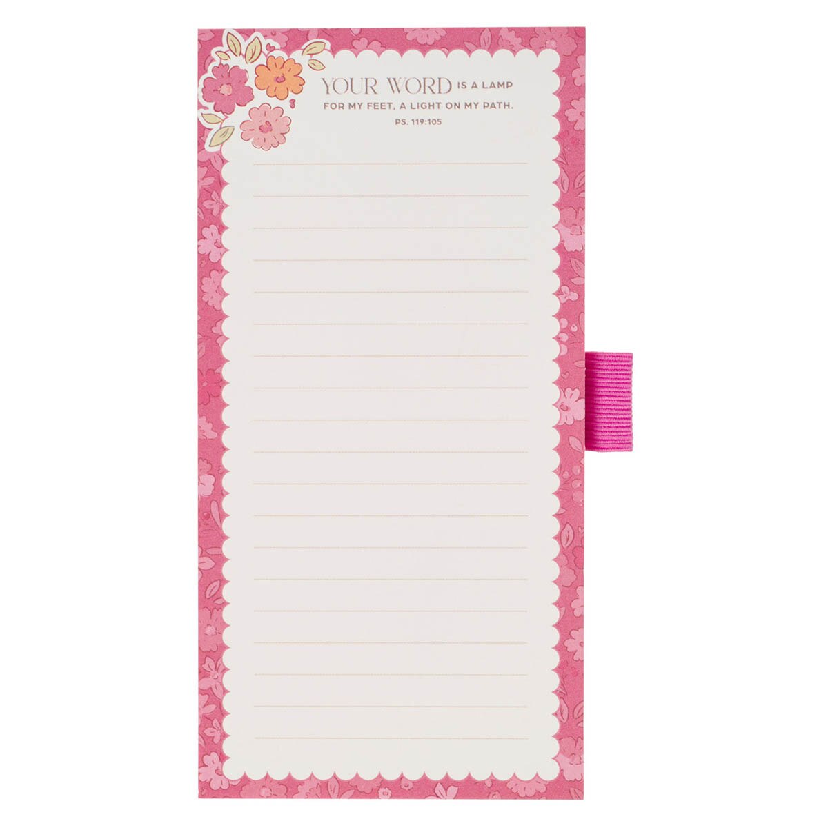 Lamp for My Feet Pink Meadow Magnetic Notepad and Pen Gift Set - Psalm 119:105