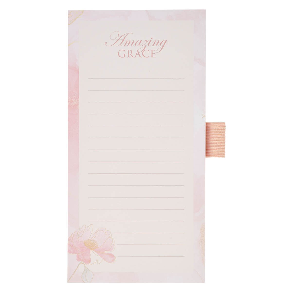 Amazing Grace Pink Floral Magnetic Notepad and Pen Gift Set