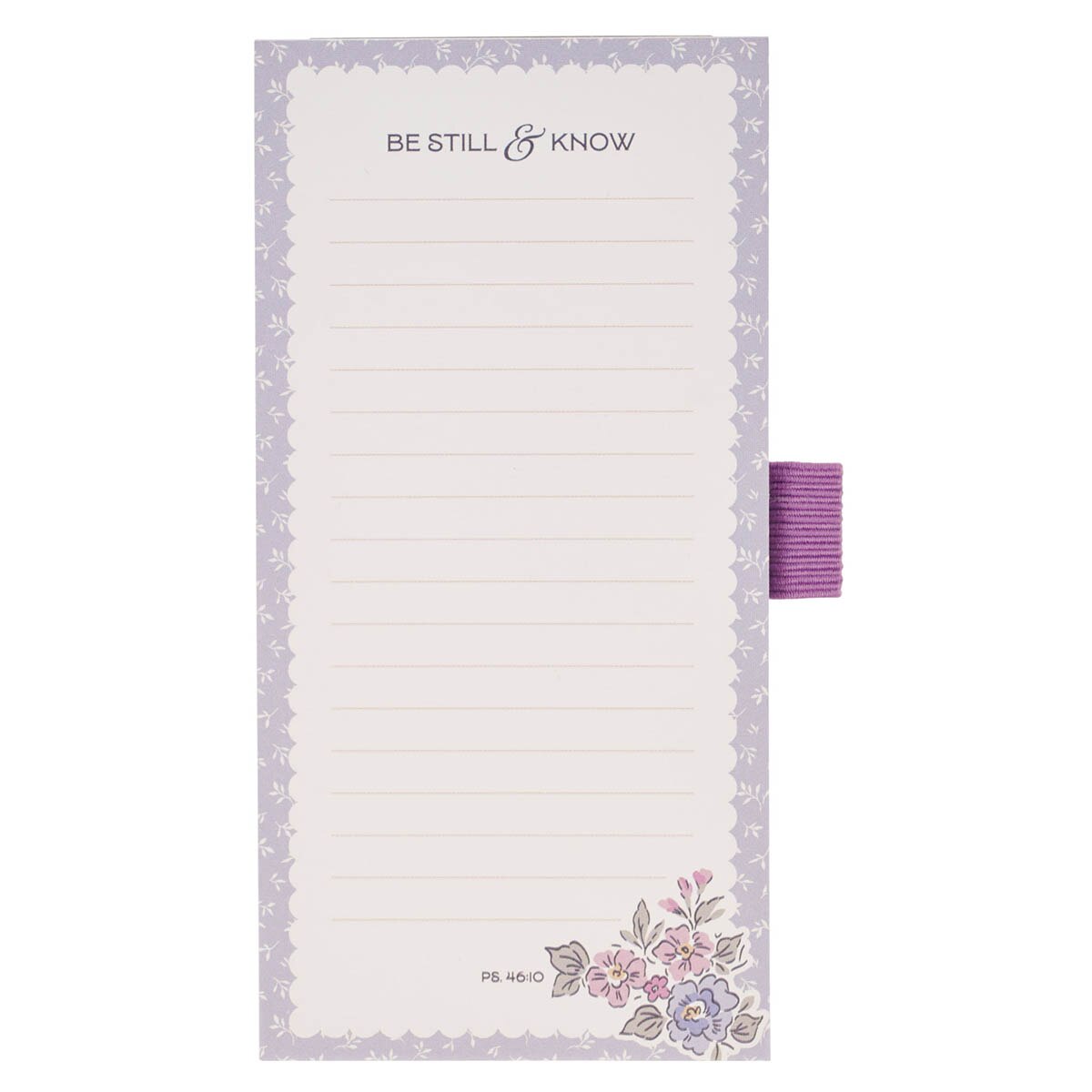 Be Still and Know Purple Trio Magnetic Notepad and Pen Gift Set - Psalm 46:10