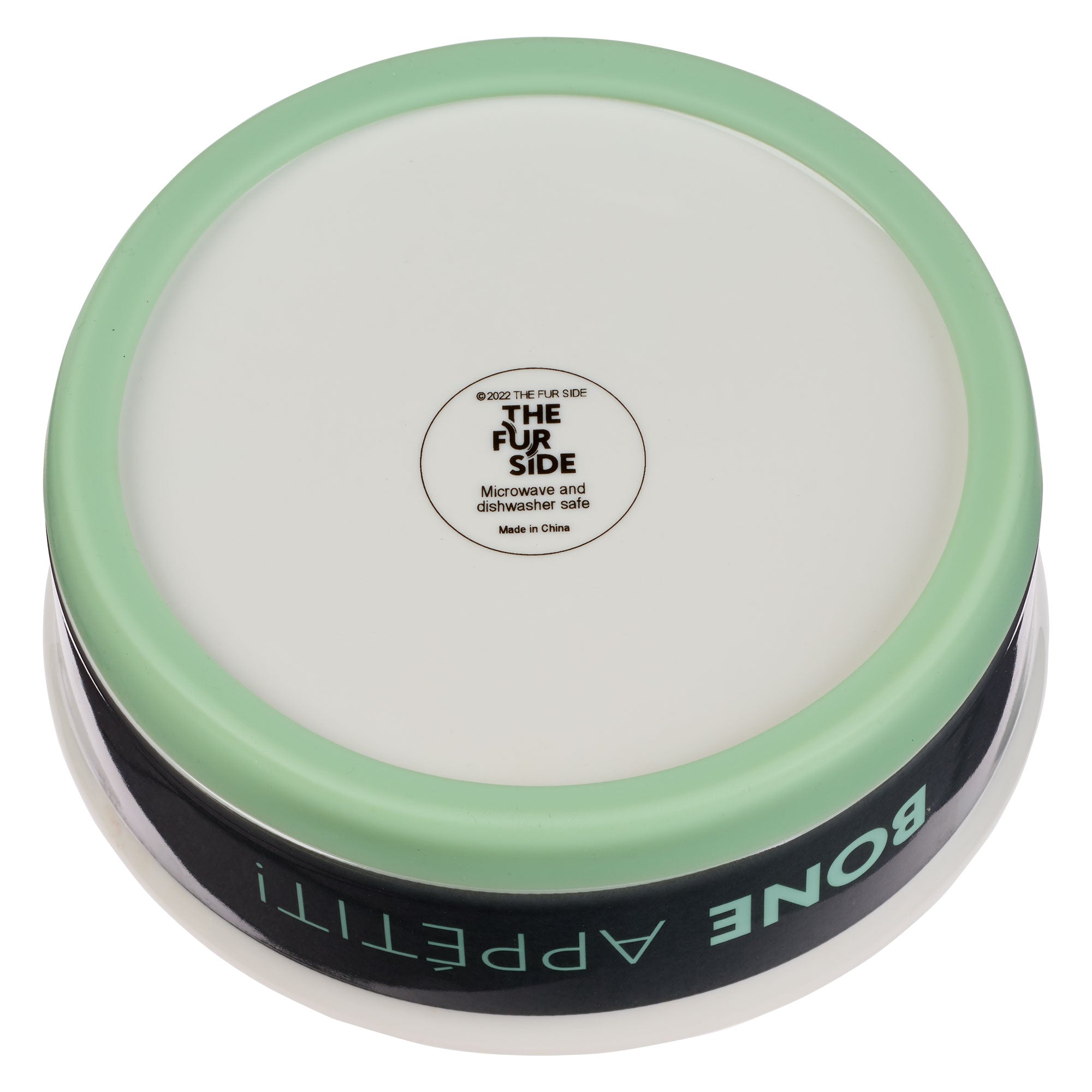 Bone Appétit Medium Gray Ceramic Dog Bowl