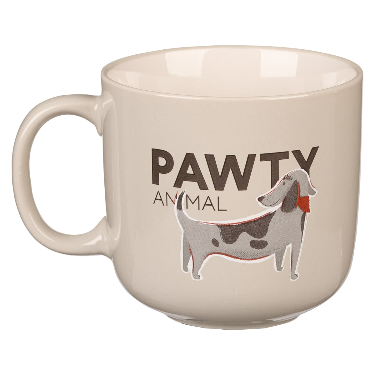 Pawty Animal Light Gray Ceramic Coffee Mug