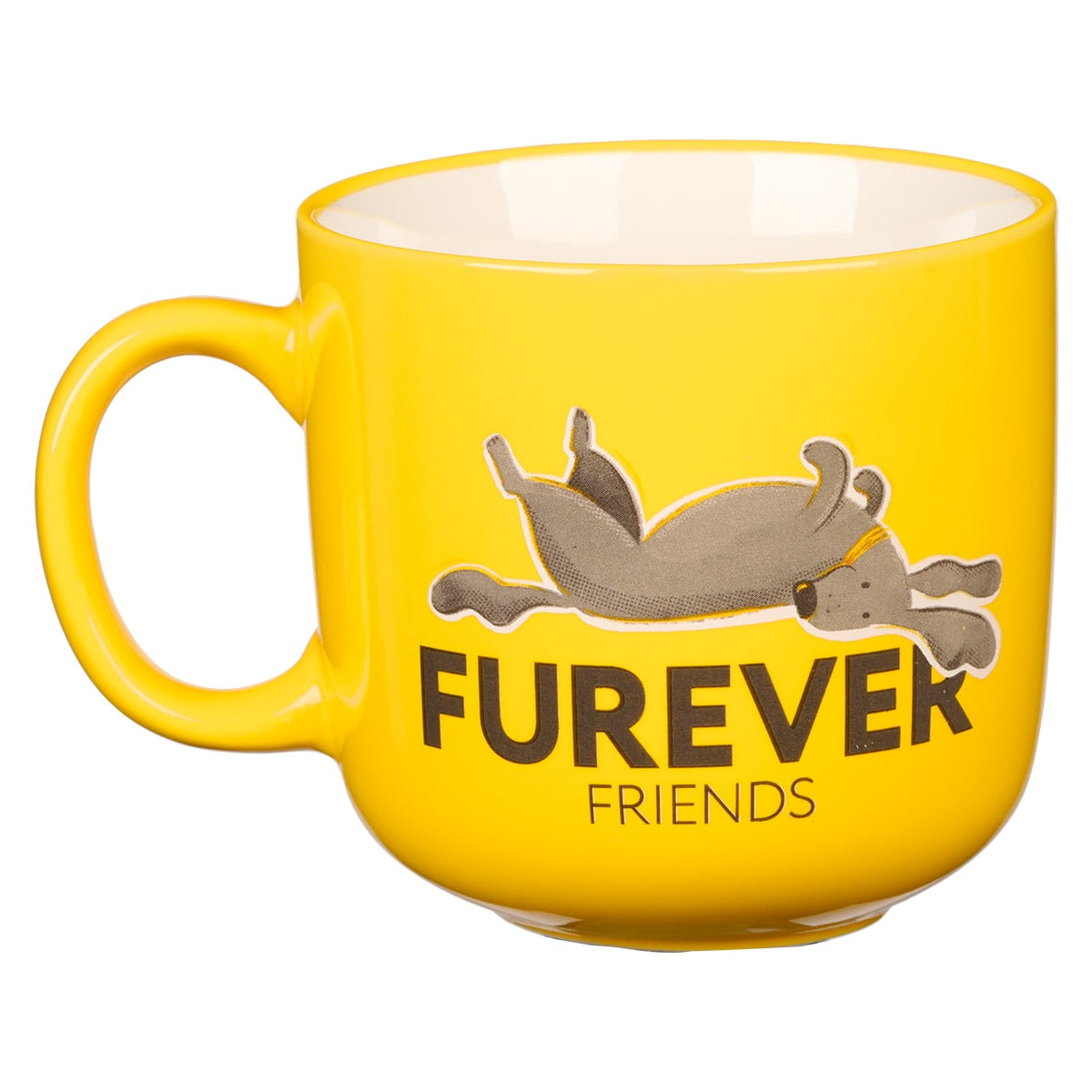 Furever Friends Yellow Ceramic Coffee Mug
