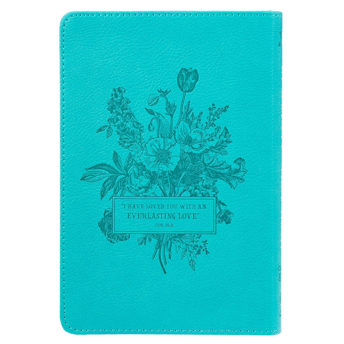 He Whispers Your Name Turquoise Faux Leather Devotional