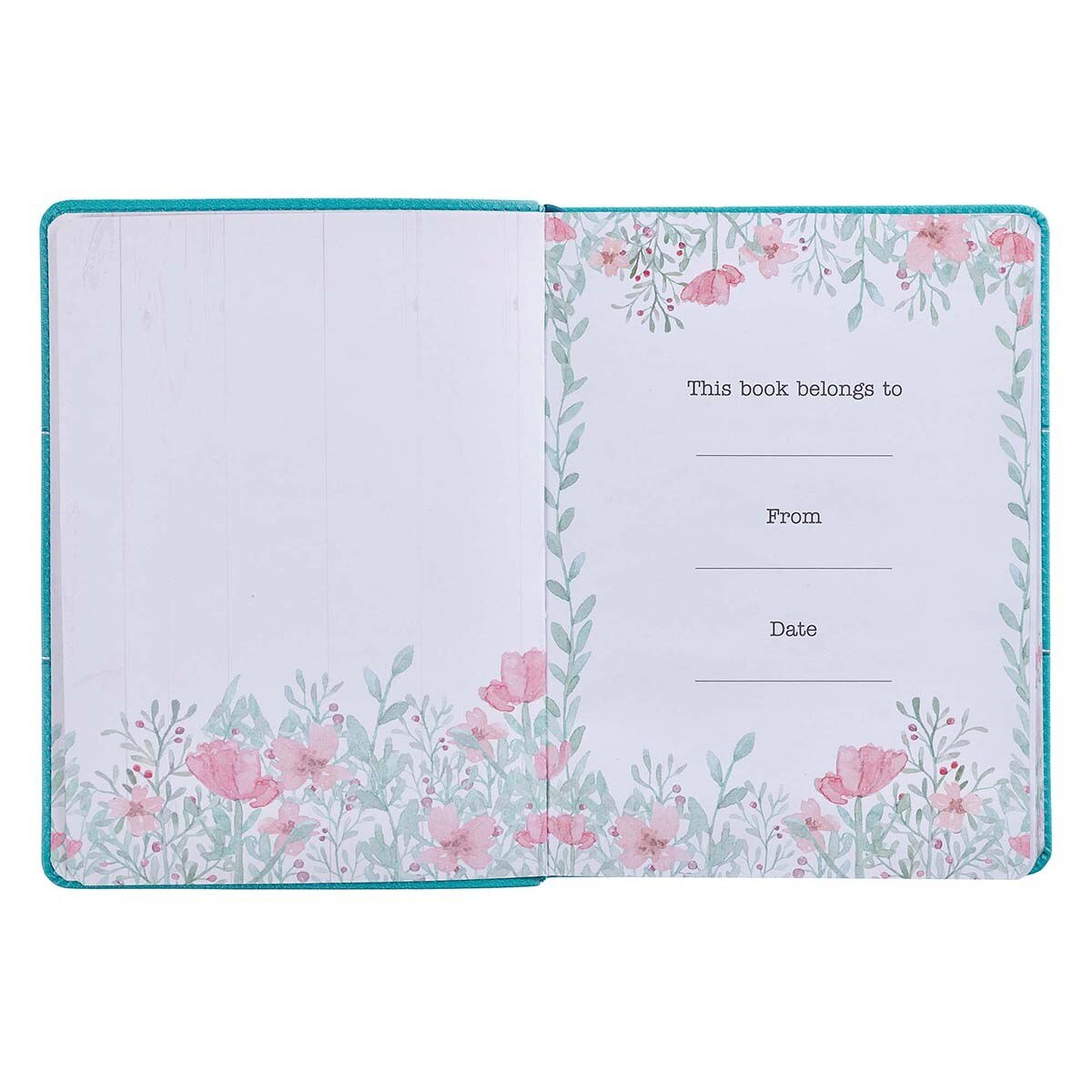 In the Light of His Glory Teal Faux Leather Devotional