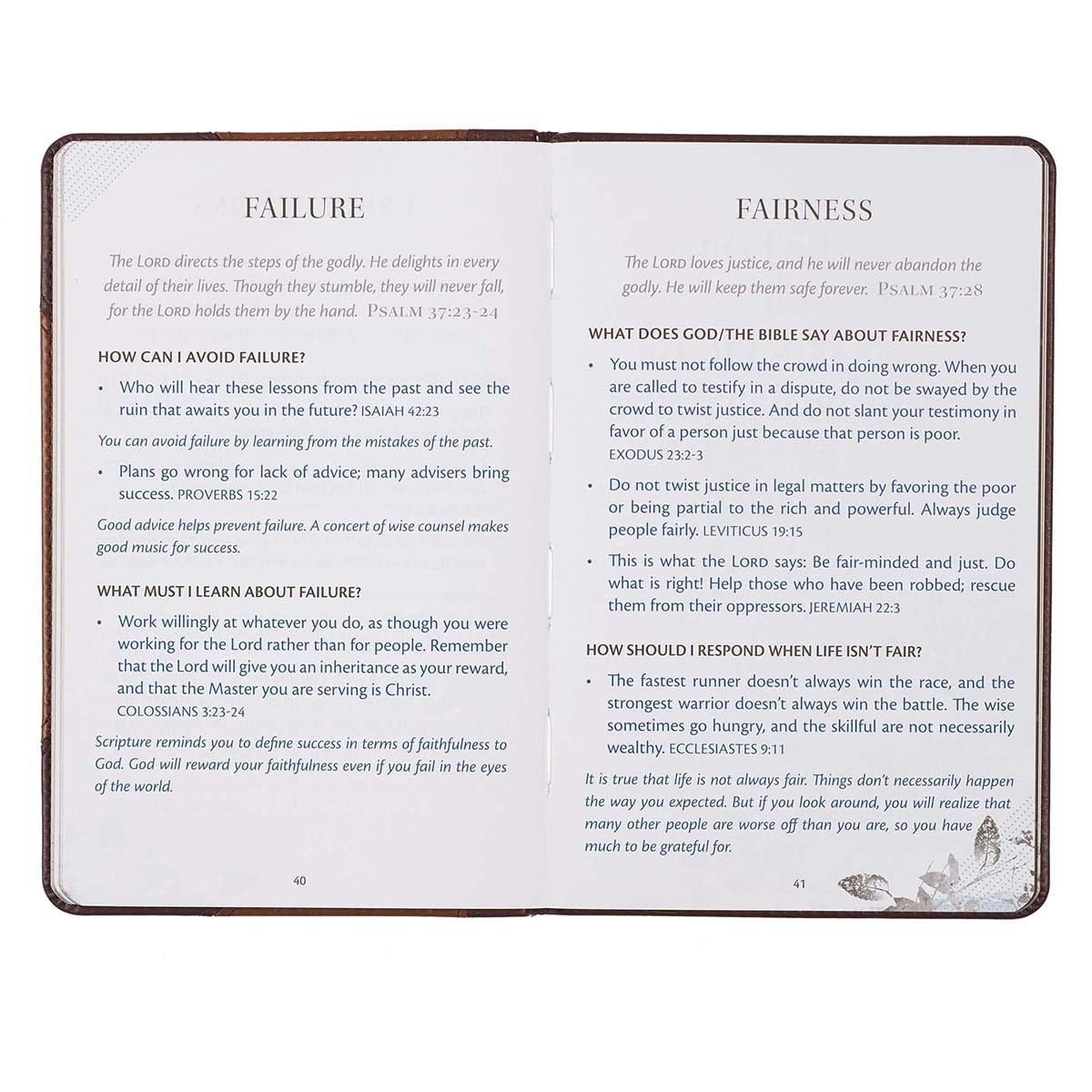 Wisdom From The Word For Men Brown Faux Leather Gift Book