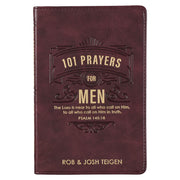 101 Prayers for Men Brown Faux Leather Gift Book - Psalm 145:18