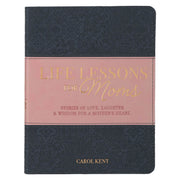 Life Lessons for Moms  Gray and Pink Faux Leather Gift Book