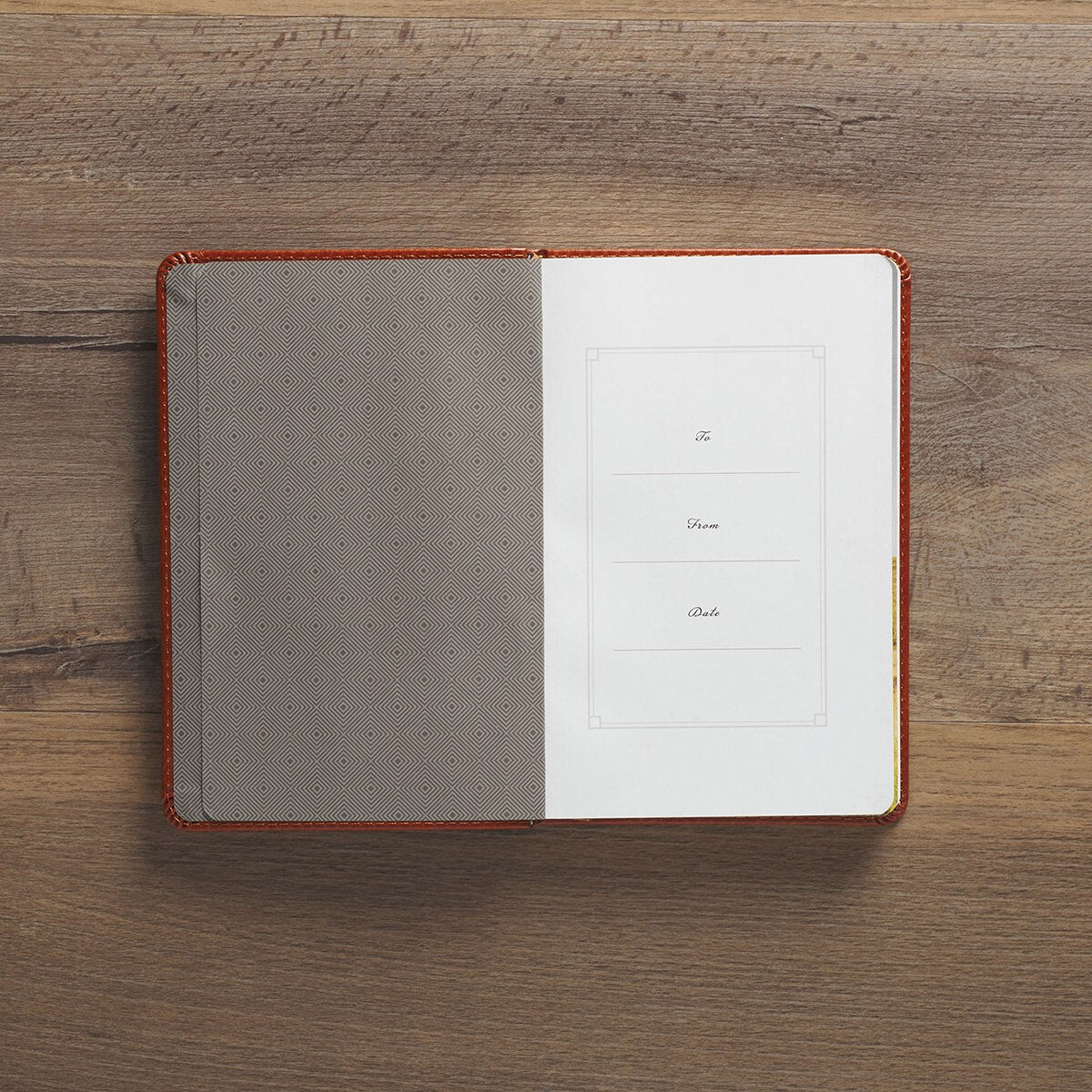 Comforted by God Honey-Brown Faux Leather Devotional Gift Book