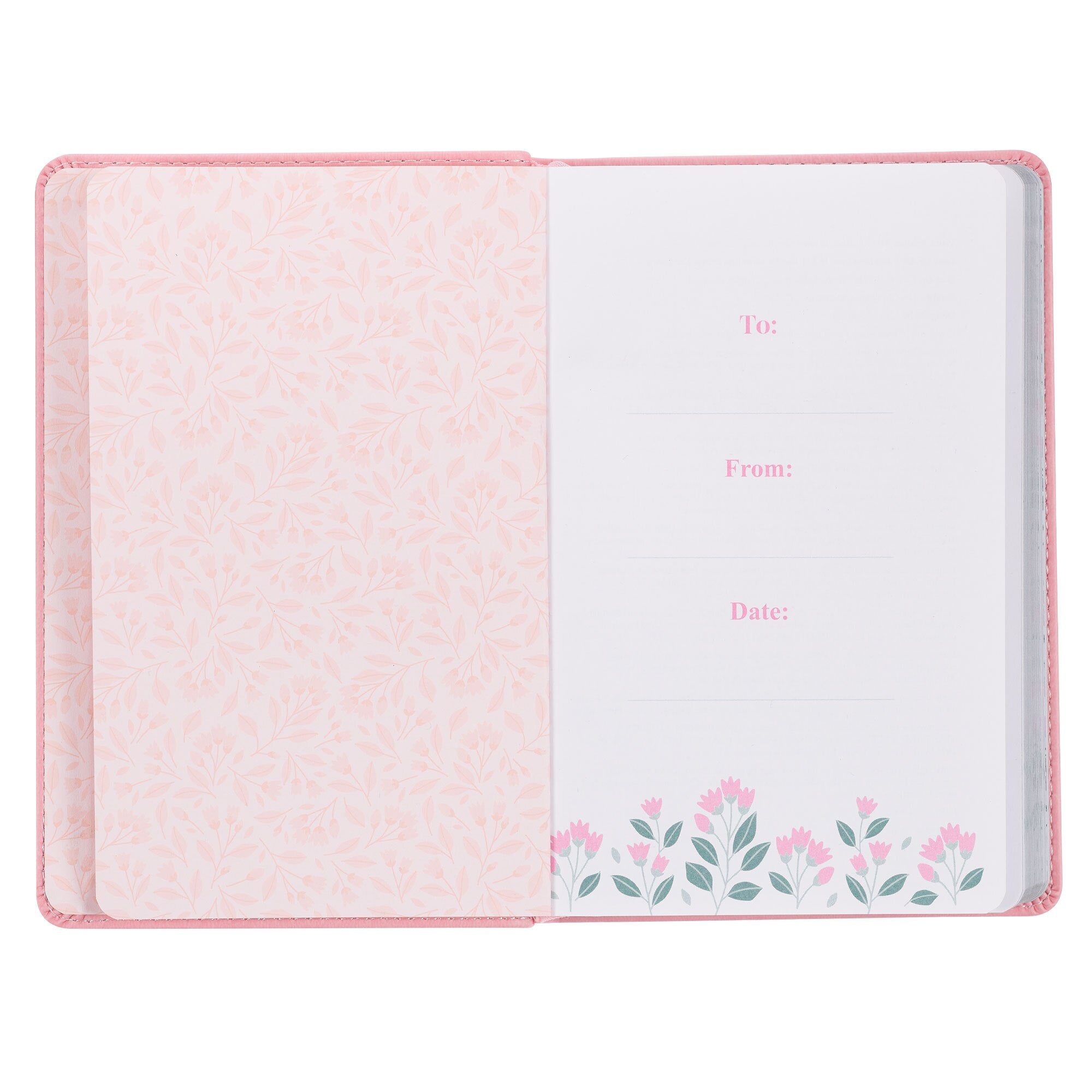 Look Up, Girl! Pink Faux Leather Devotional
