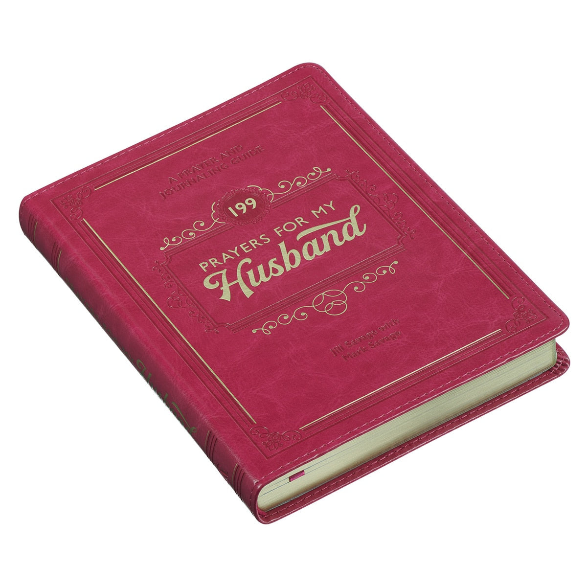 199 Prayers for My Husband Raspberry-Red Faux Leather Prayer and Journaling Guide