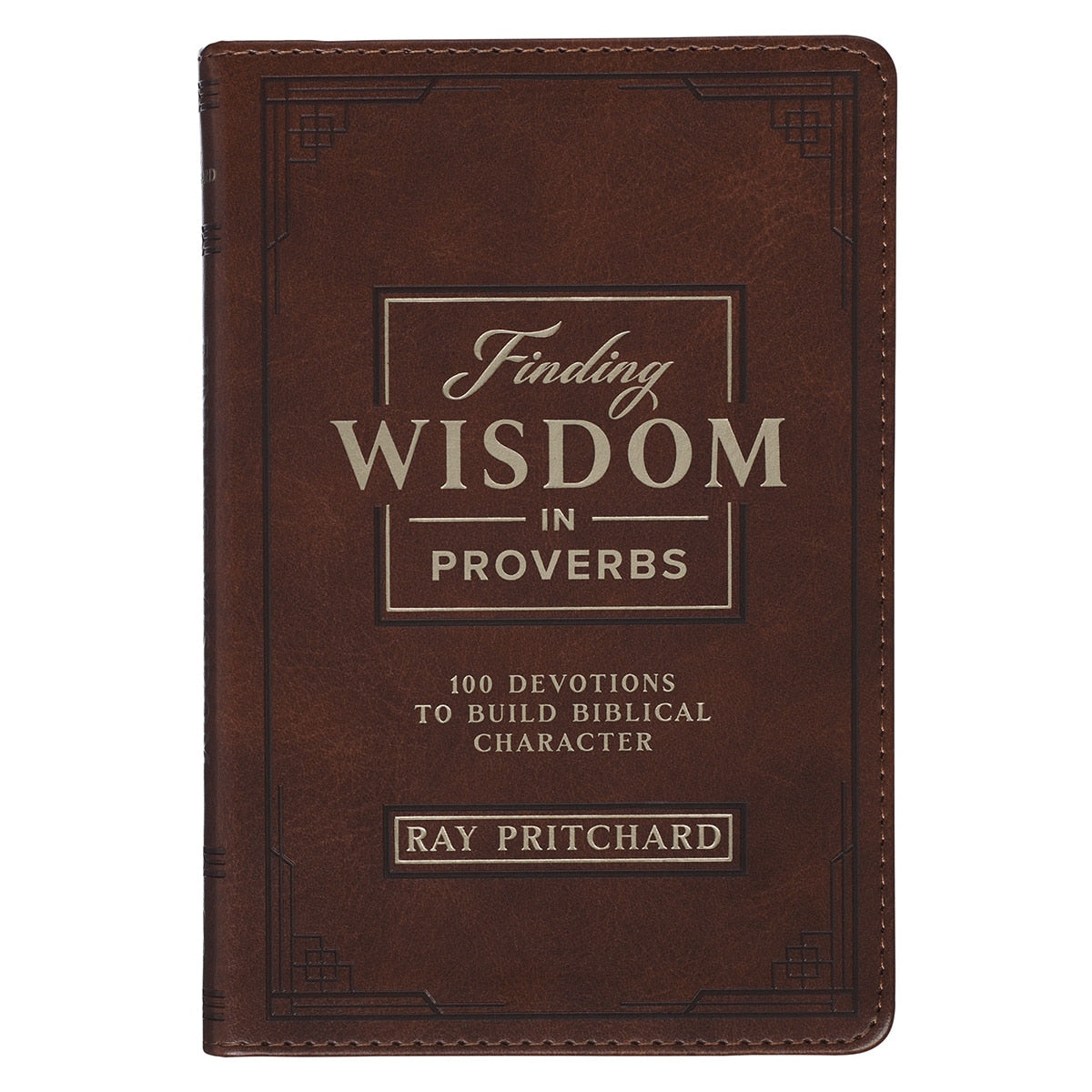 Finding Wisdom in Proverbs Honey-Brown Faux Leather Devotional Gift Book